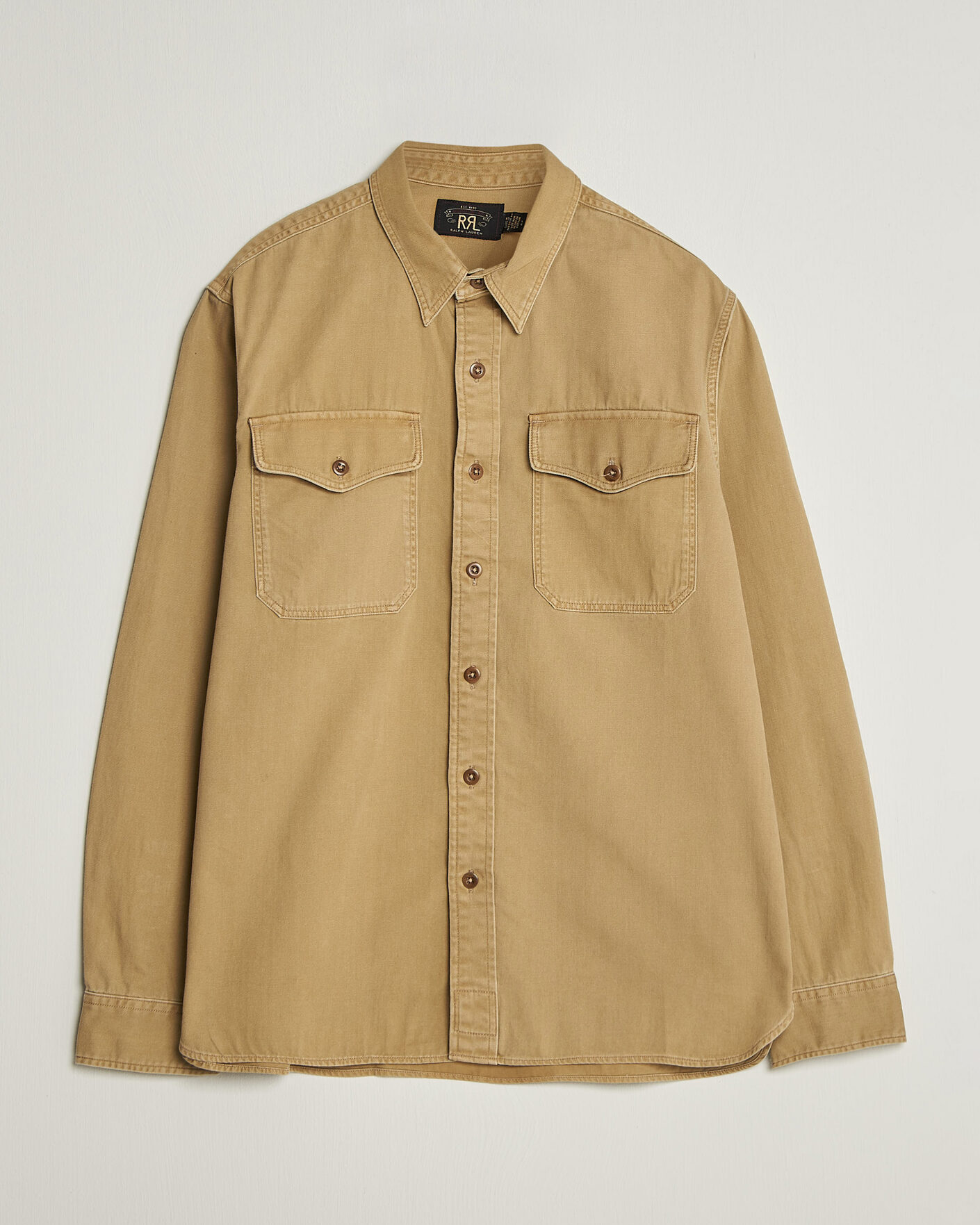 Men | Shirts | RRL | Officers Shirt Faded Tan