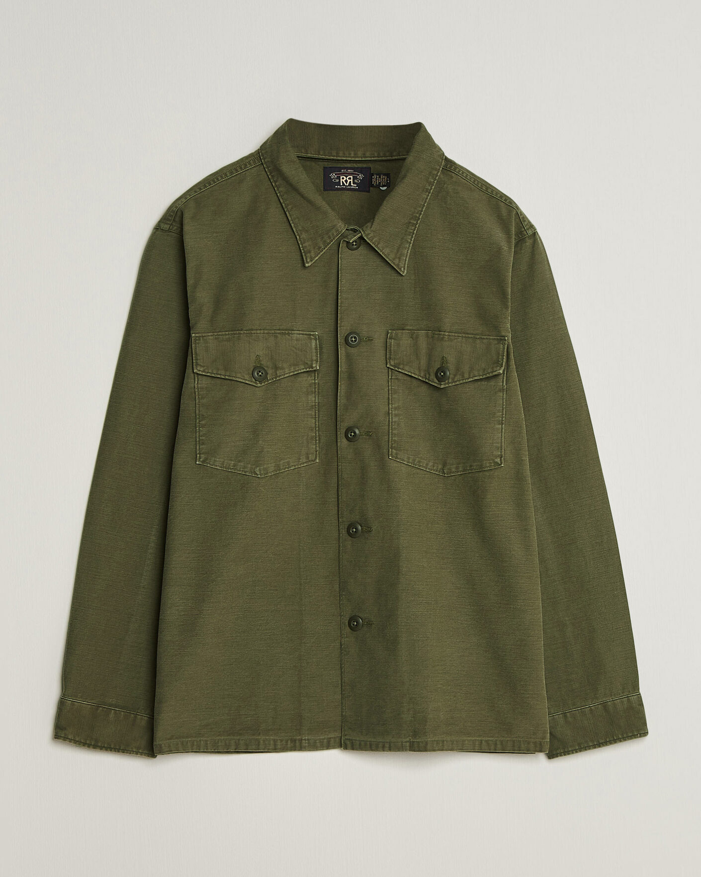 RRL Regiment Overshirt Olive at CareOfCarl.com