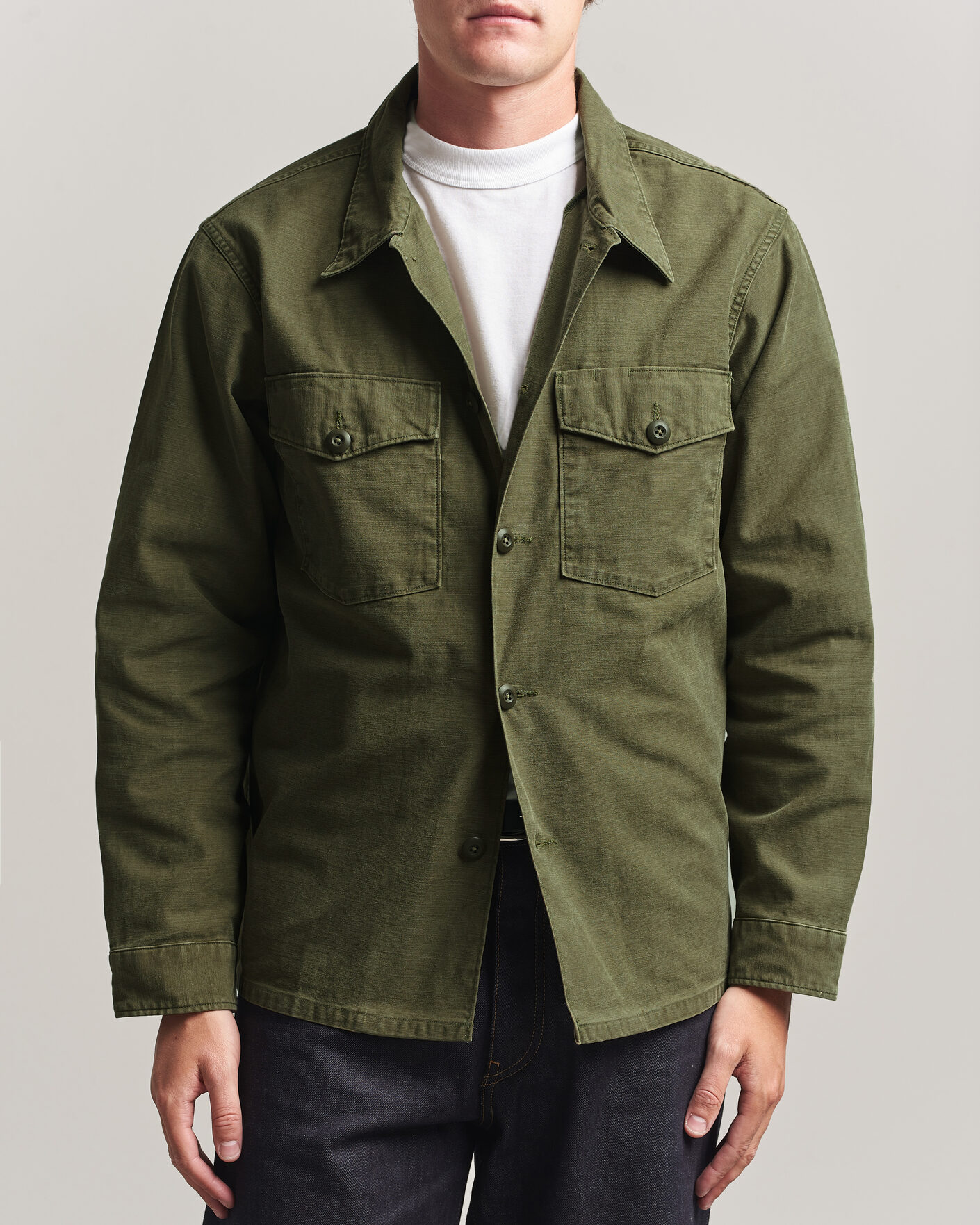 RRL Regiment Overshirt Olive at CareOfCarl.com