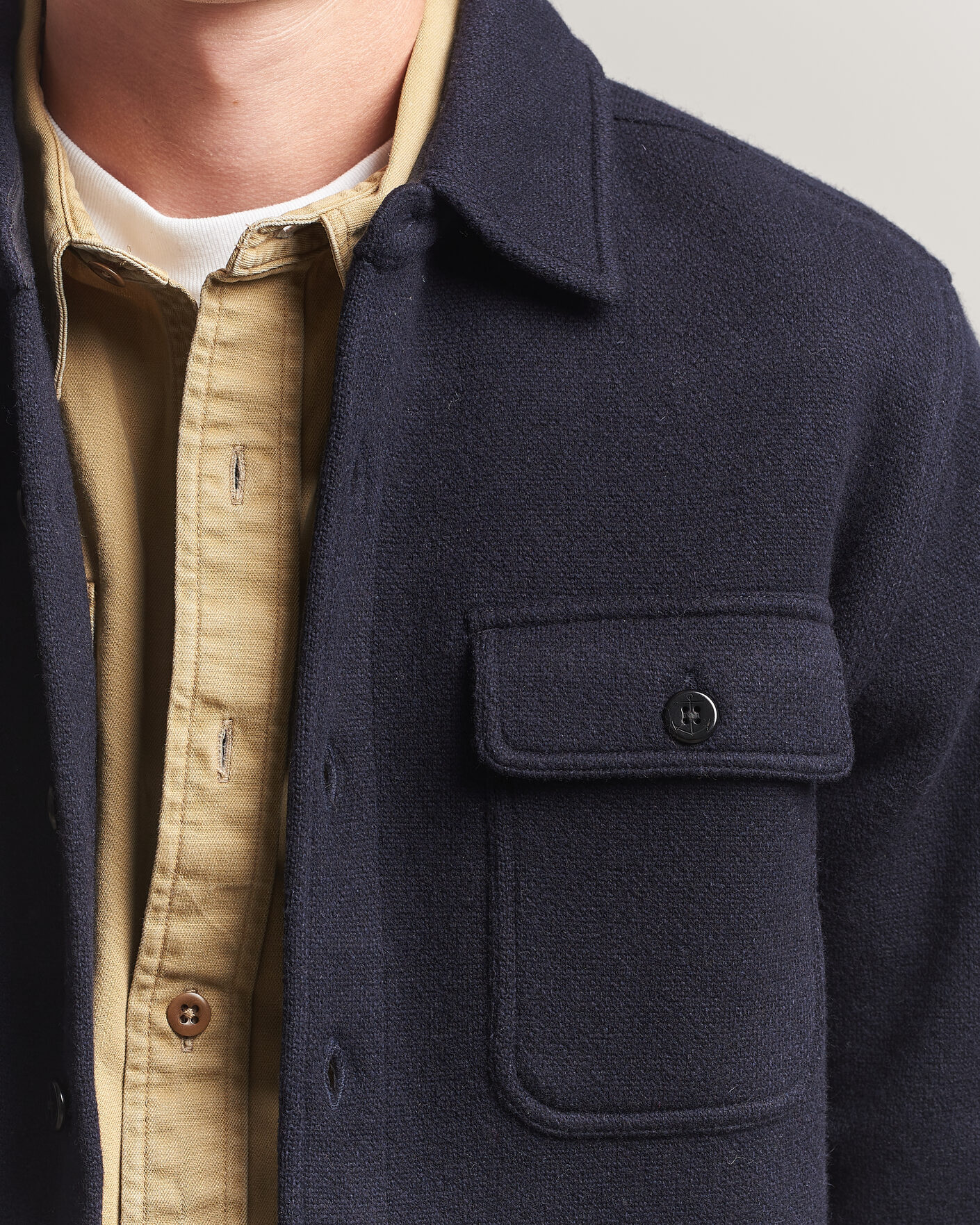 Men | Shirts | RRL | CPO Cardigan Shirt Navy