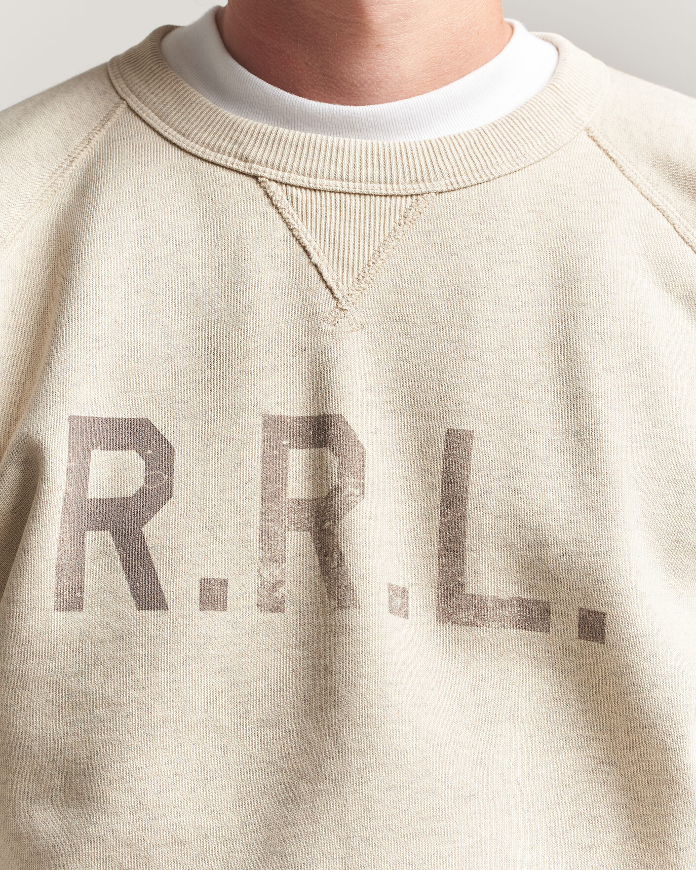 RRL Raglan Sleeve Sweatshirt Oatmeal Heather at CareOfCarl.com