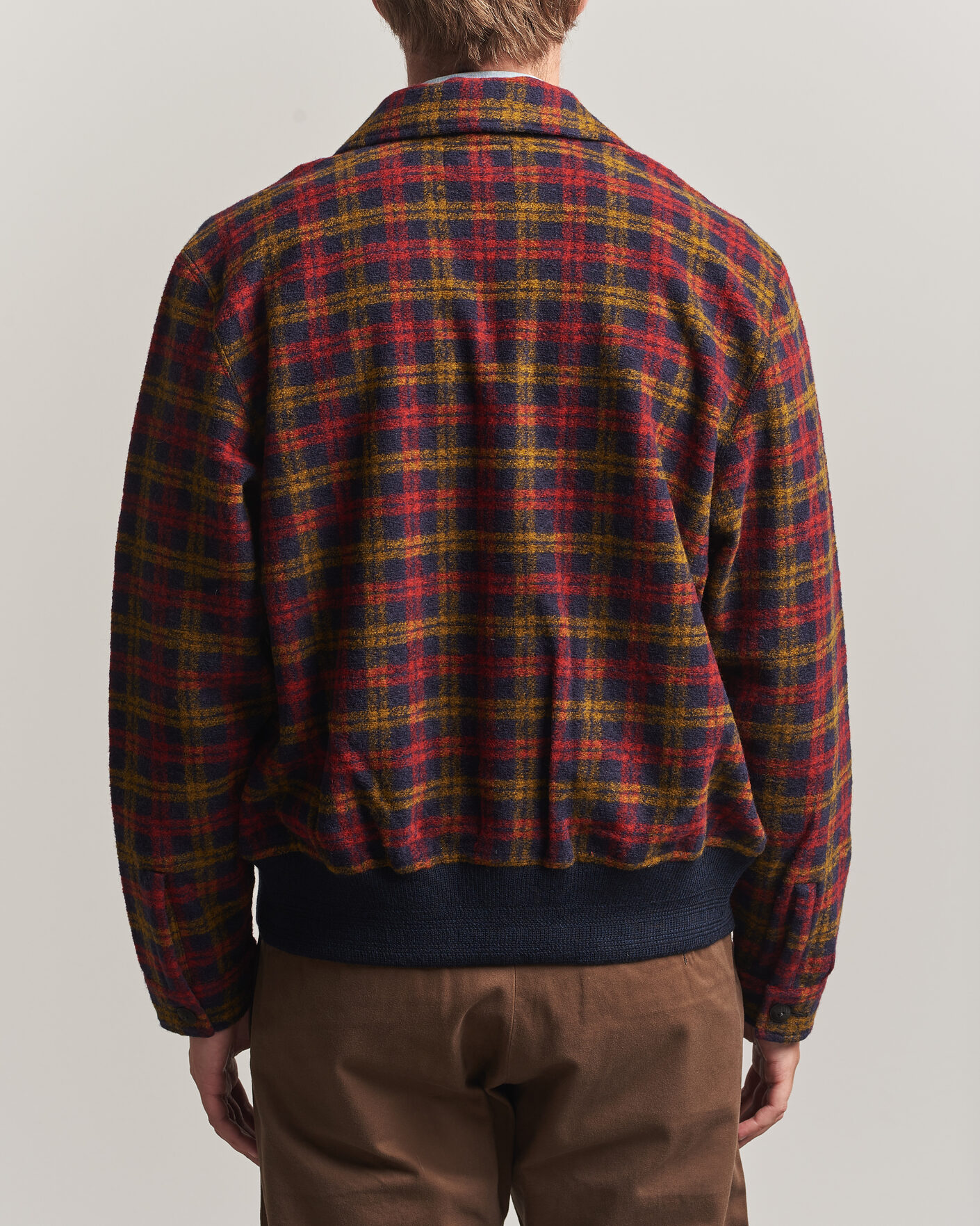 Men | Coats & Jackets | RRL | Knit Bomber Jacket Red Multi