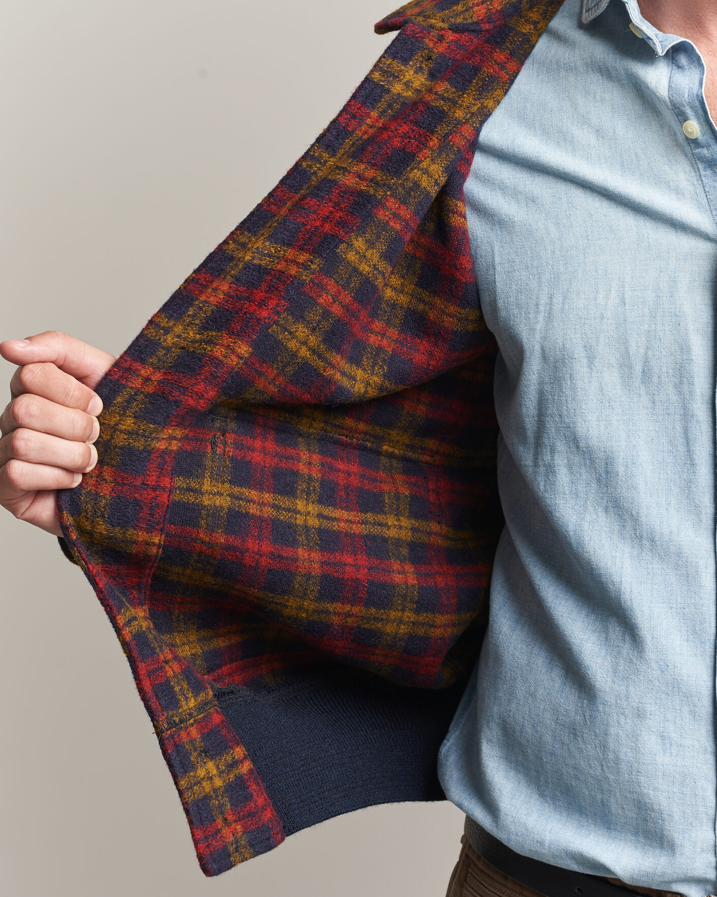 Men | Coats & Jackets | RRL | Knit Bomber Jacket Red Multi
