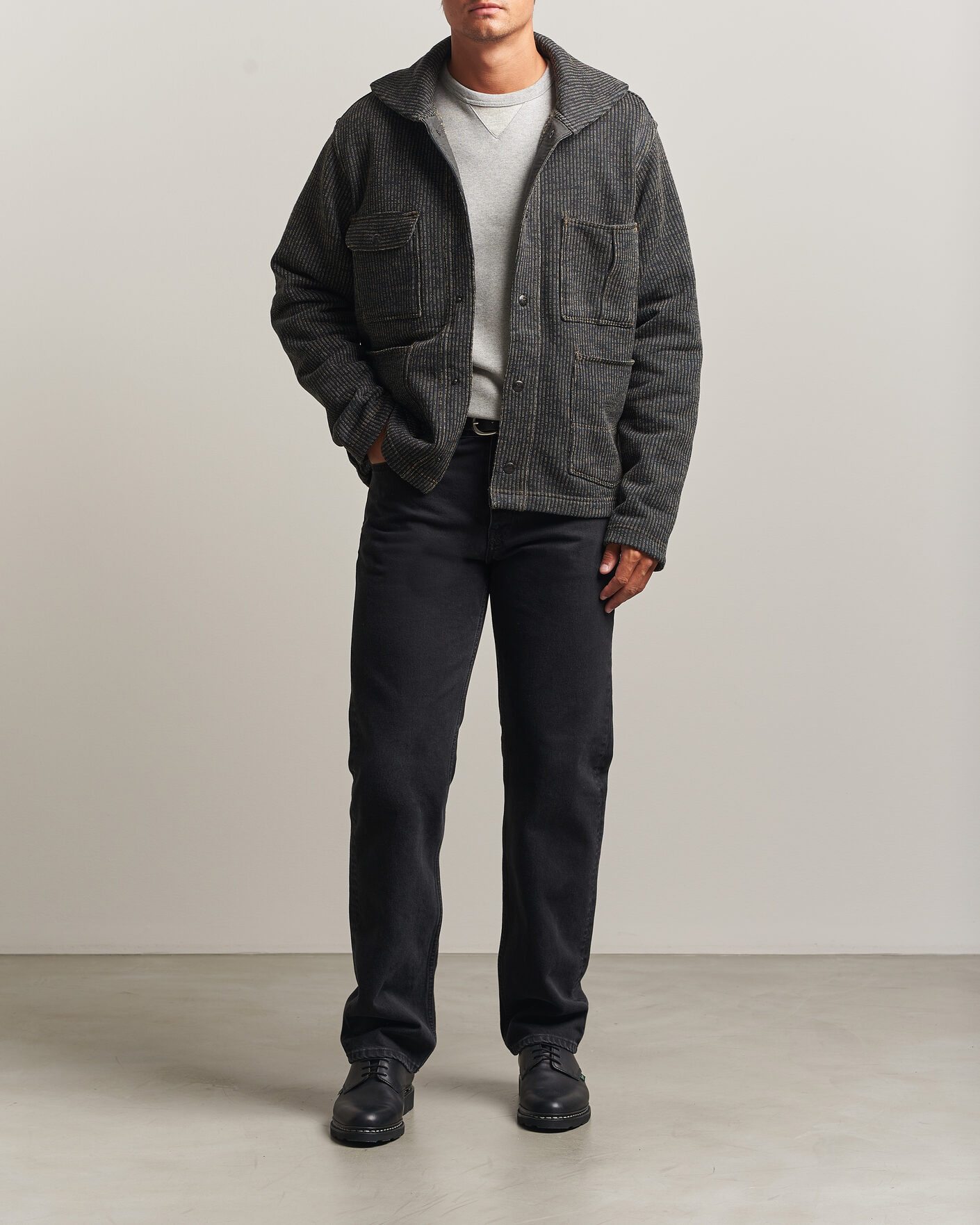 Men | Sweaters & Knitwear | RRL | Charles Cardigan Jacket Charcoal
