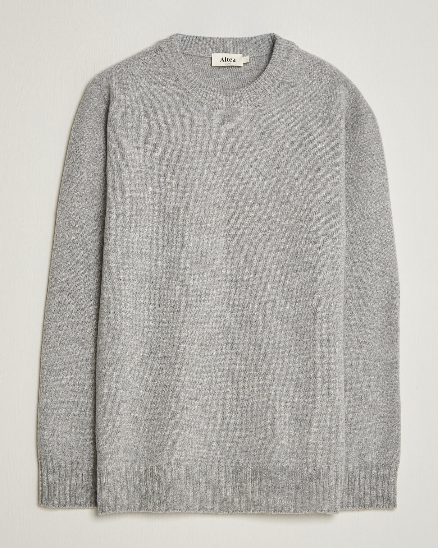 Men | Sweaters & Knitwear | Altea | Wool/Cashmere Crew Neck Pullover Light Grey