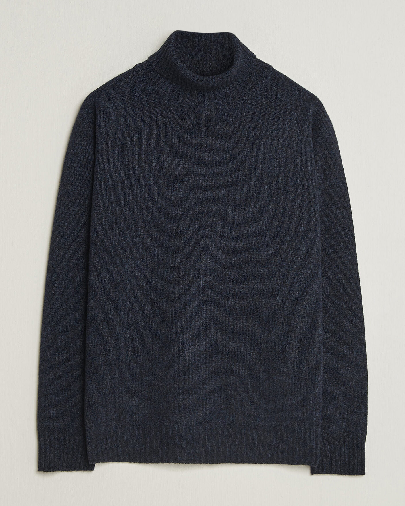 Men | Sweaters & Knitwear | Altea | Wool/Cashmere Rollneck Navy Melange