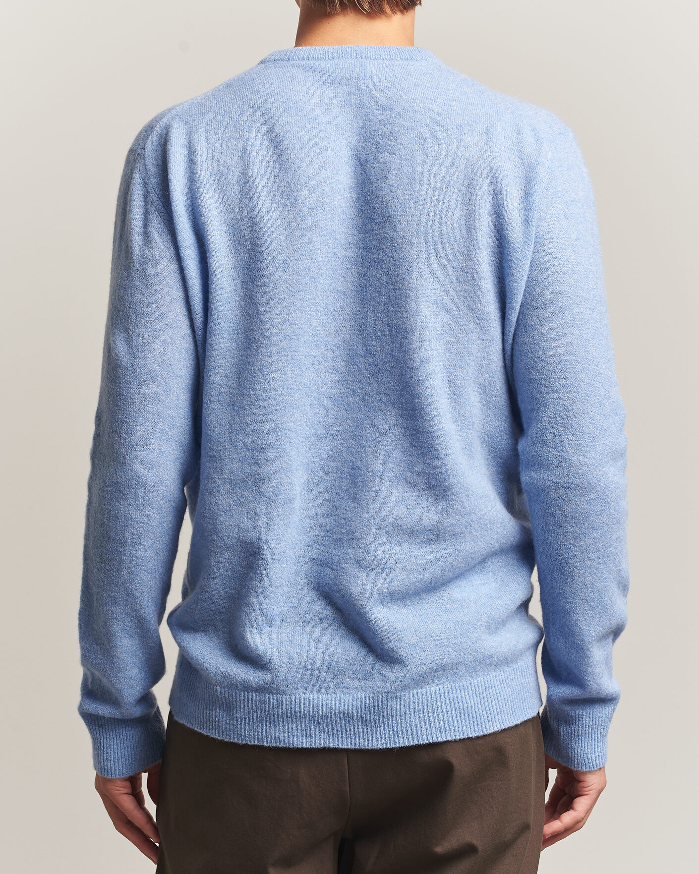 Men | Sweaters & Knitwear | Altea | Cloud Cashmere Blend Sweater Sky Blue