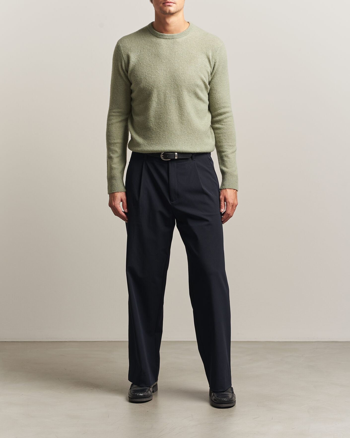 Men | Sweaters & Knitwear | Altea | Cloud Cashmere Blend Sweater Mint Green