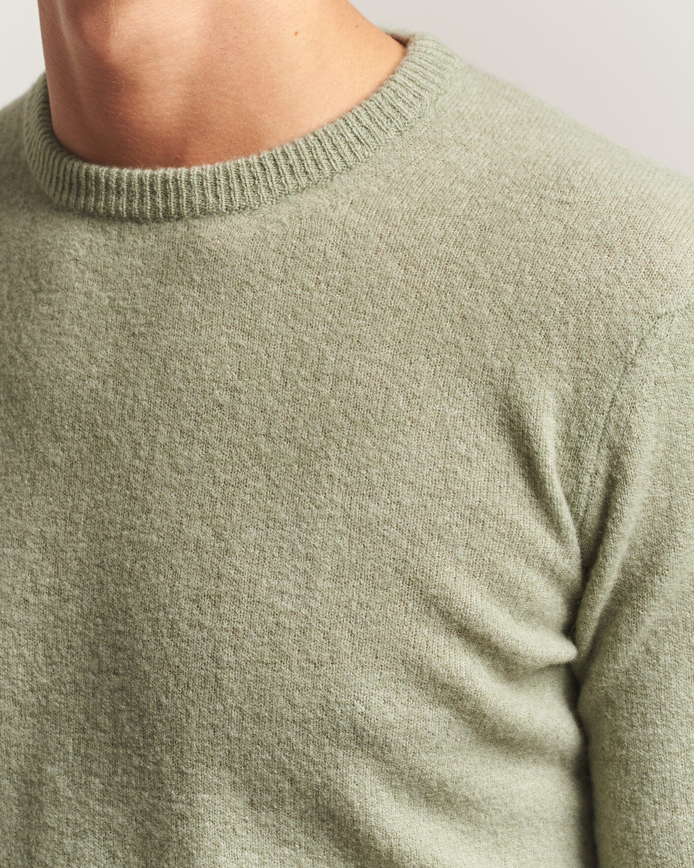 Men | Sweaters & Knitwear | Altea | Cloud Cashmere Blend Sweater Mint Green