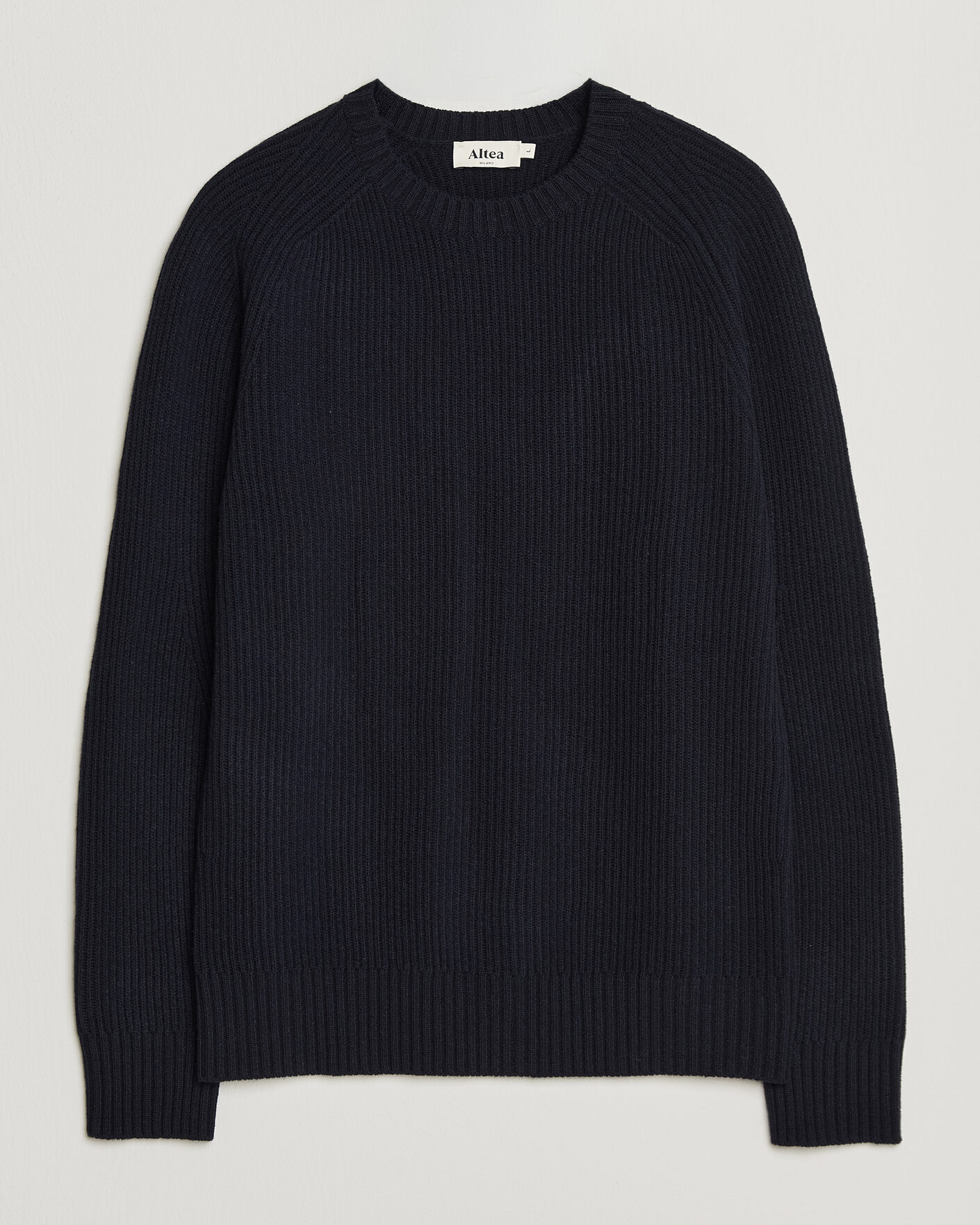 Men | Sweaters & Knitwear | Altea | Rib Wool Crew Neck Navy