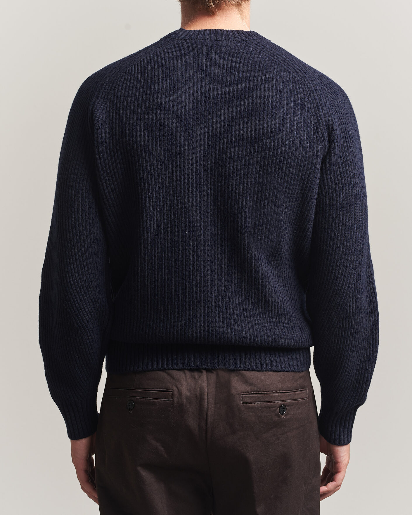 Men | Sweaters & Knitwear | Altea | Rib Wool Crew Neck Navy