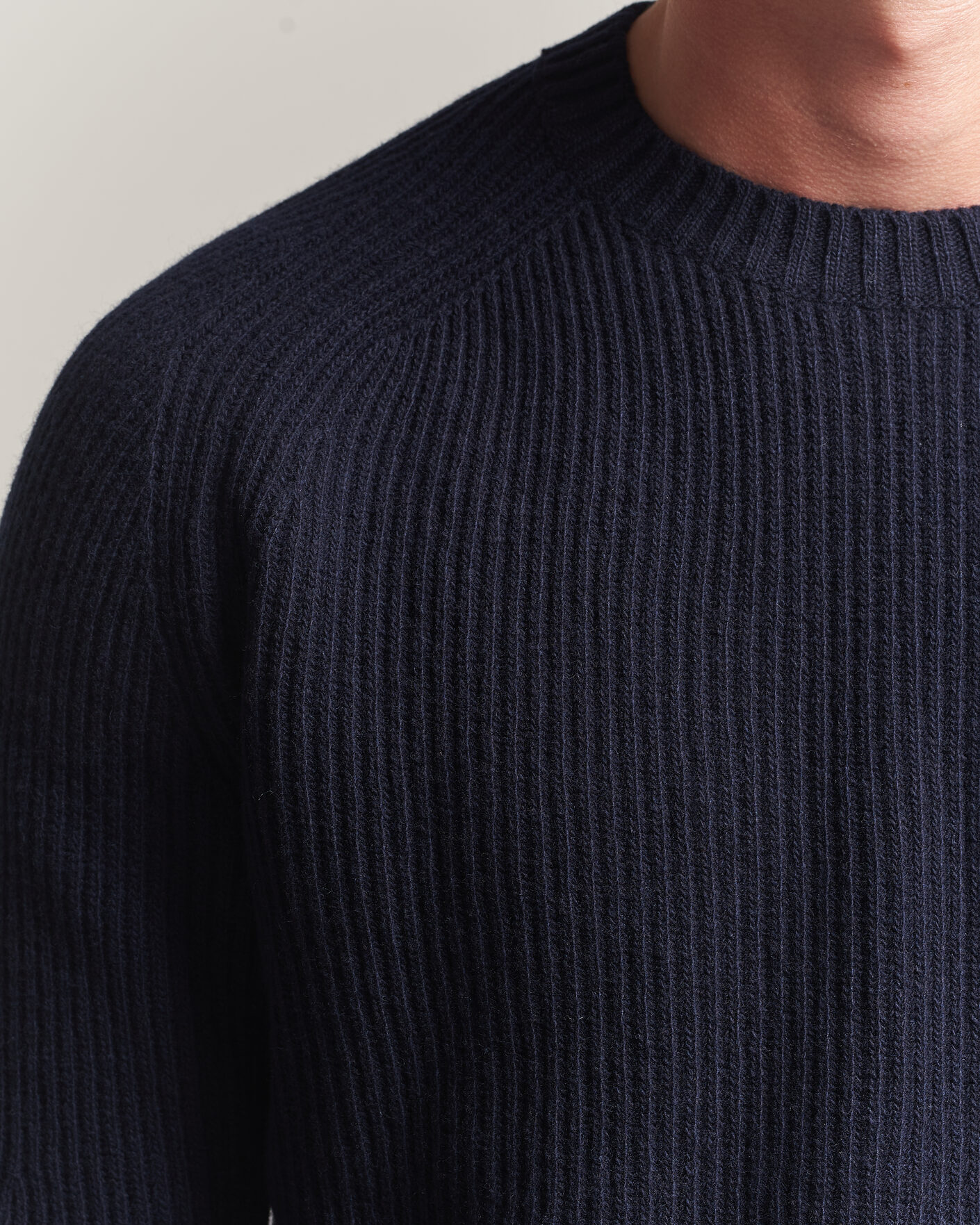 Men | Sweaters & Knitwear | Altea | Rib Wool Crew Neck Navy