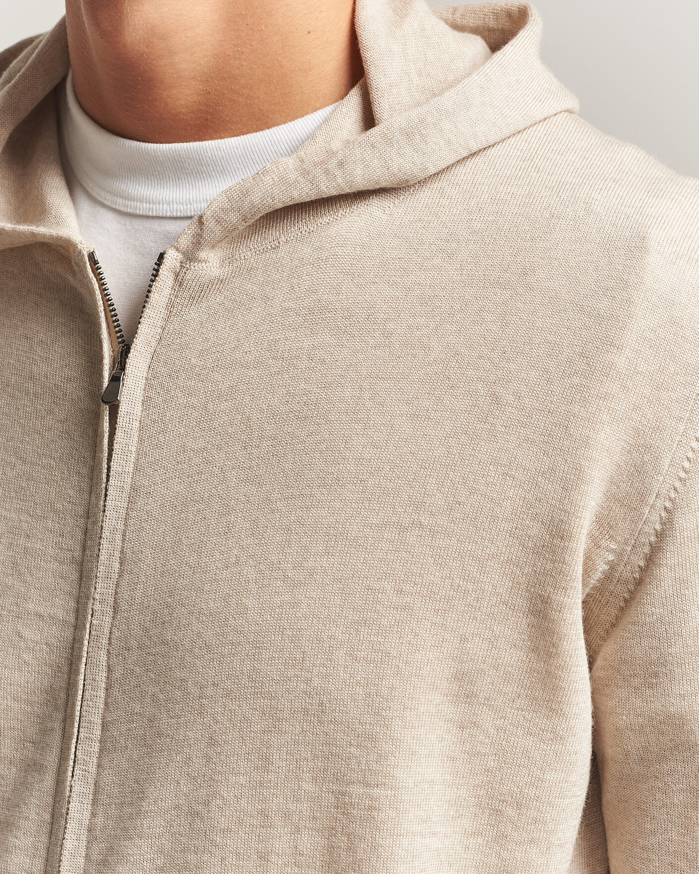 Men | Sweaters & Knitwear | Altea | Merino Wool Cardigan Beige