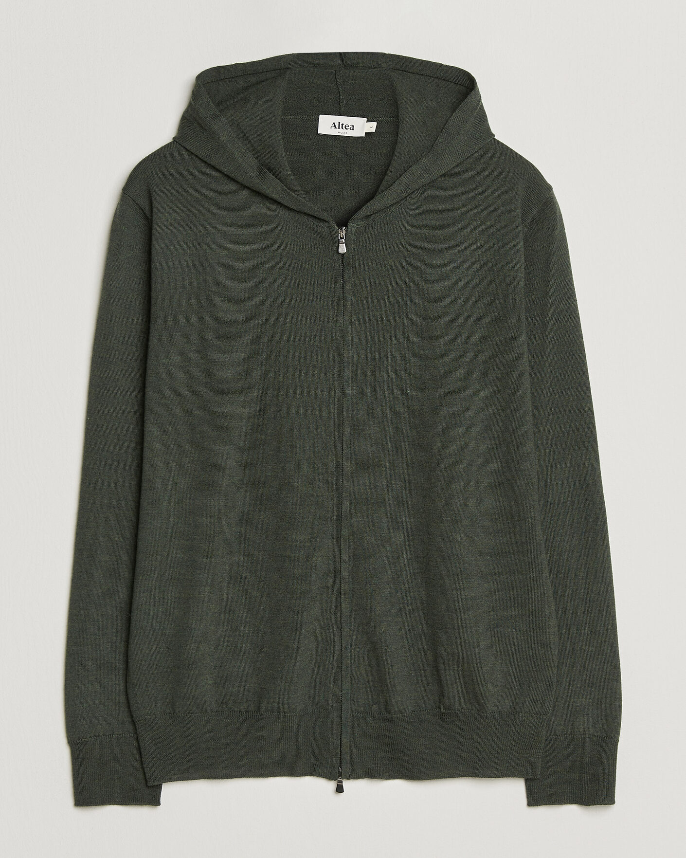 Men | Sweaters & Knitwear | Altea | Merino Wool Cardigan Dark Military