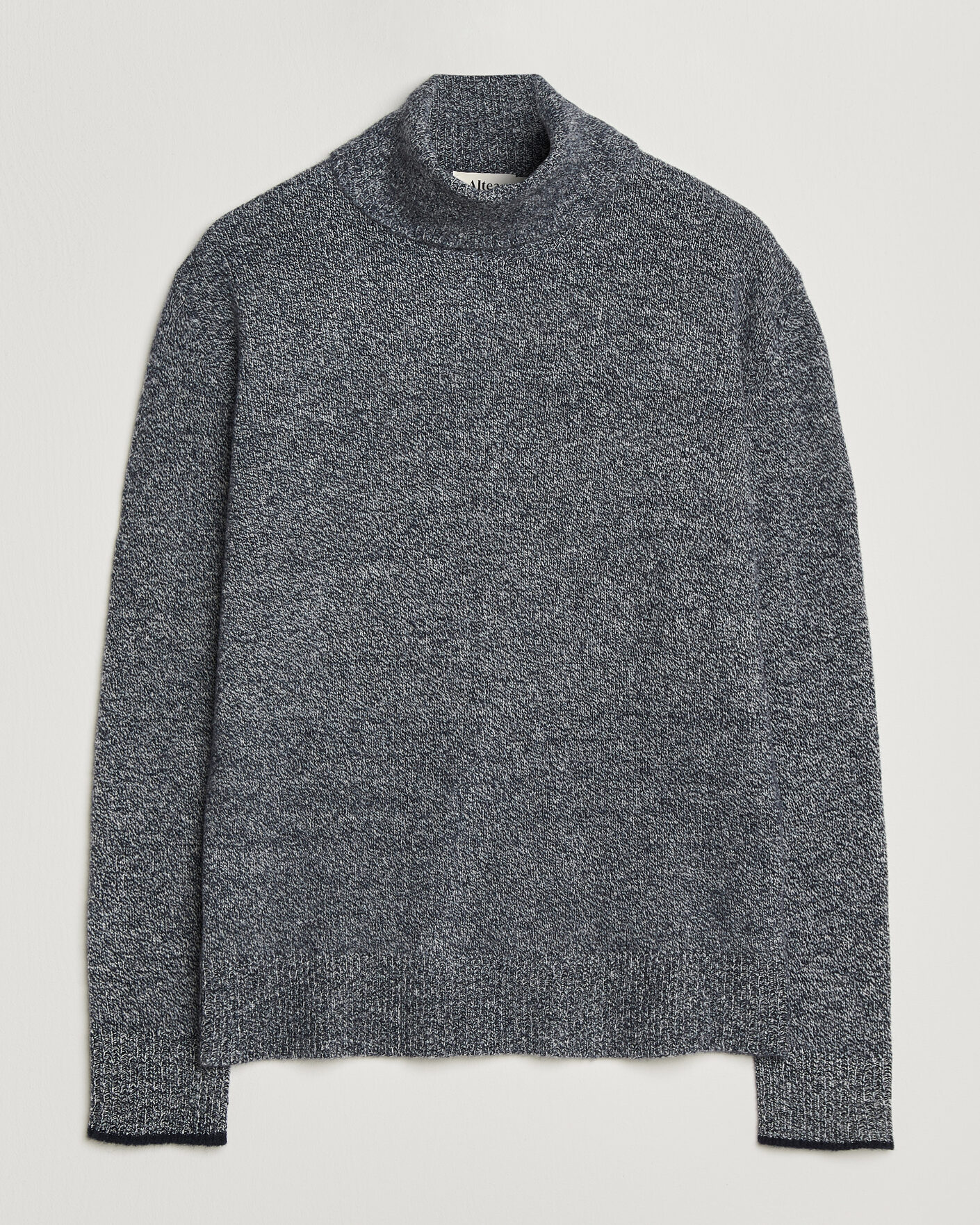 Men | Sweaters & Knitwear | Altea | Cloud Cashmere Blend Rollneck Navy Melange