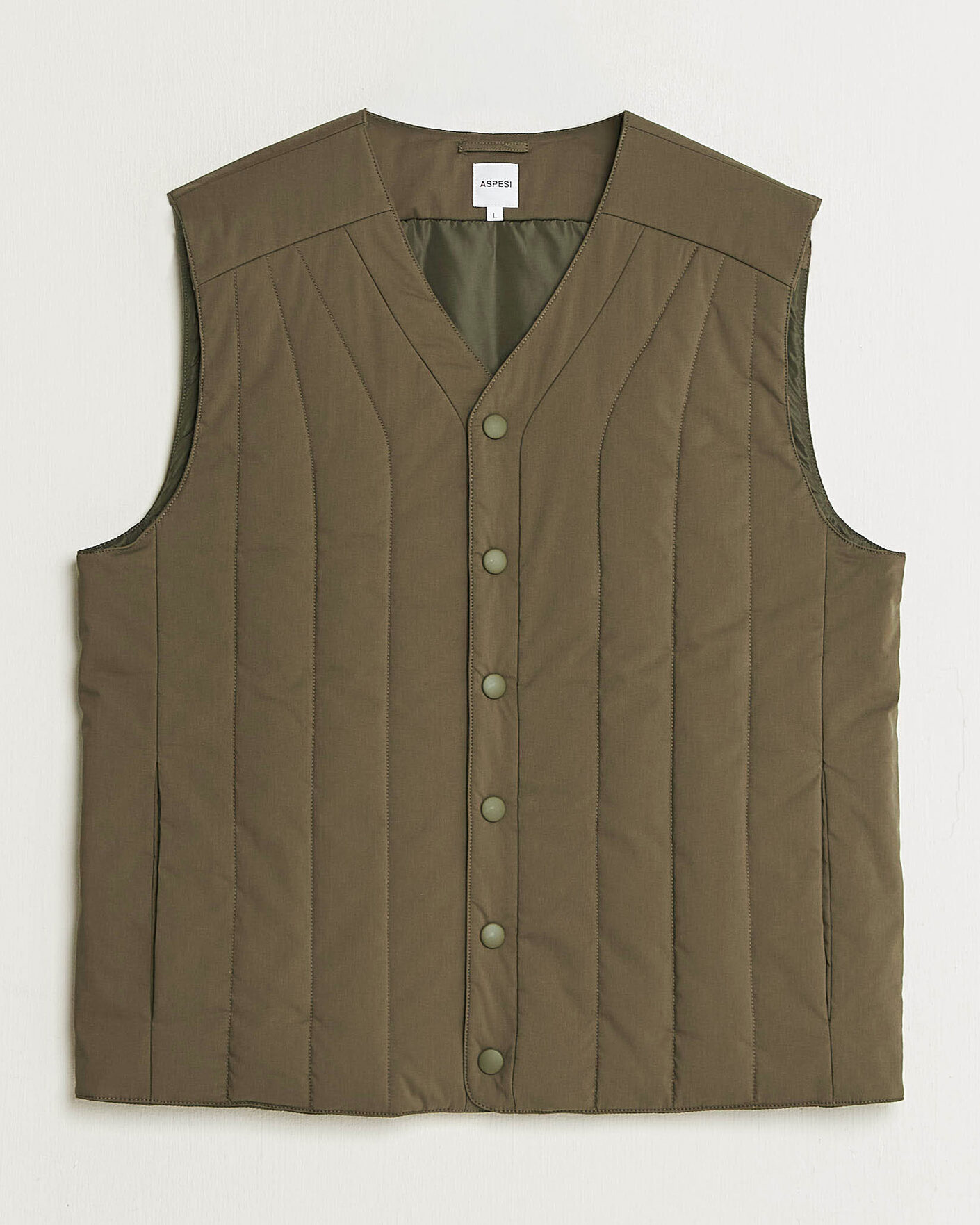 Men | Gilets | Aspesi | Quilted Liner Military