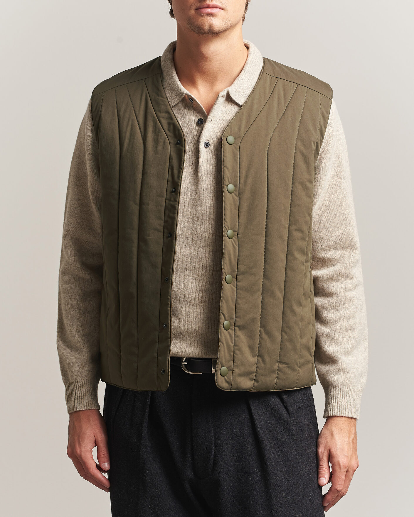 Men | Gilets | Aspesi | Quilted Liner Military
