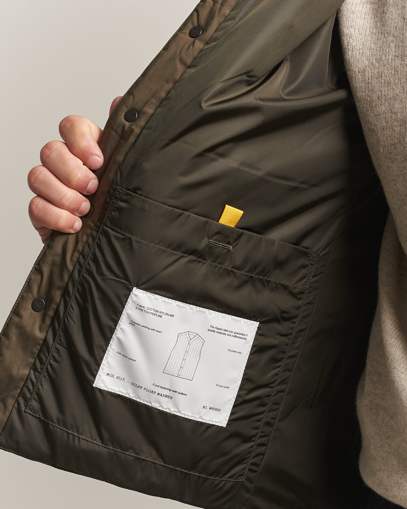 Men | Gilets | Aspesi | Quilted Liner Military