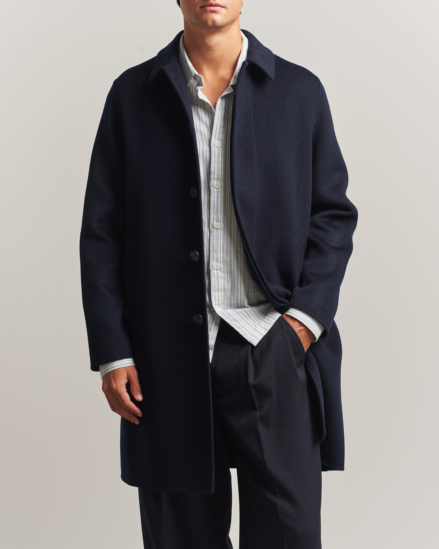 UBR Regulator Coat Savile Black Wool at CareOfCarl.com
