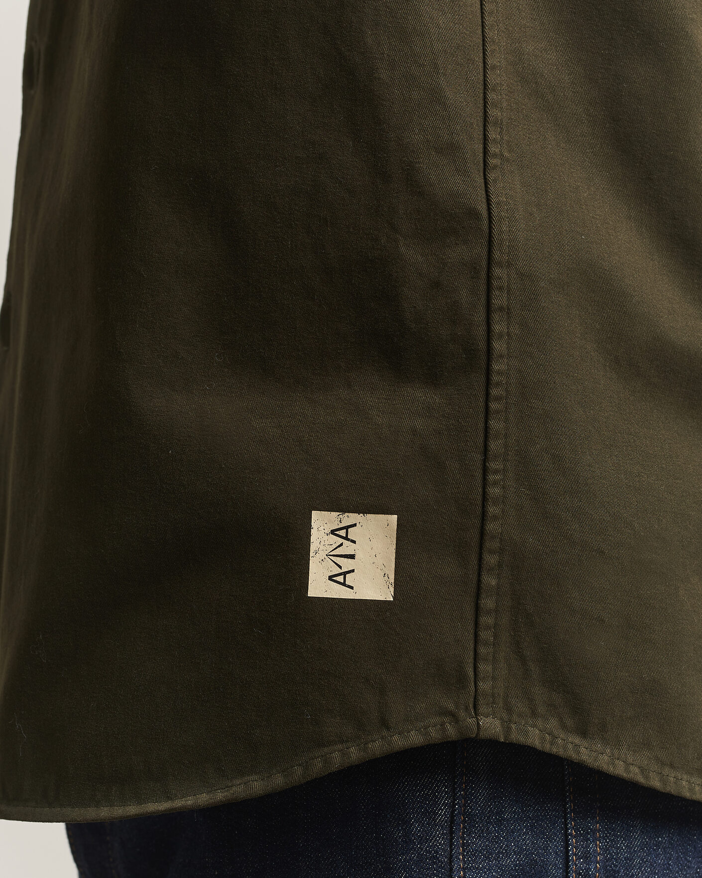 Men | Shirts | Aspesi | Twill Cotton Overshirt Military