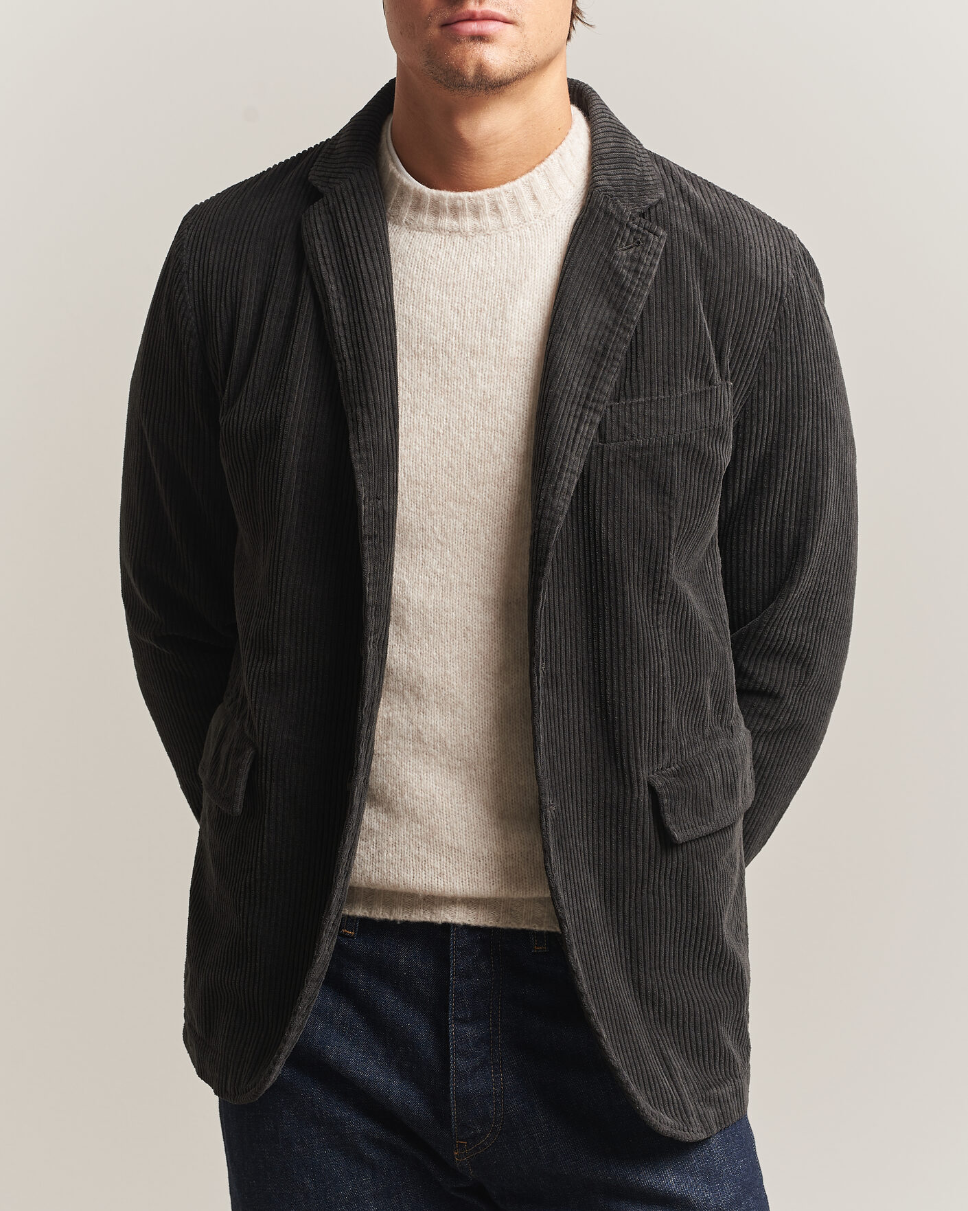 Men | Blazers | Aspesi | Corduroy Blazer Dark Brown