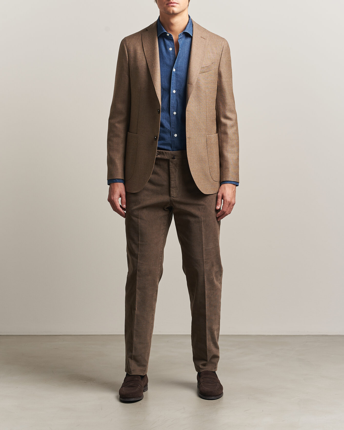 Boglioli K Jacket Wool Hopsack Blazer Beige at CareOfCarl.com