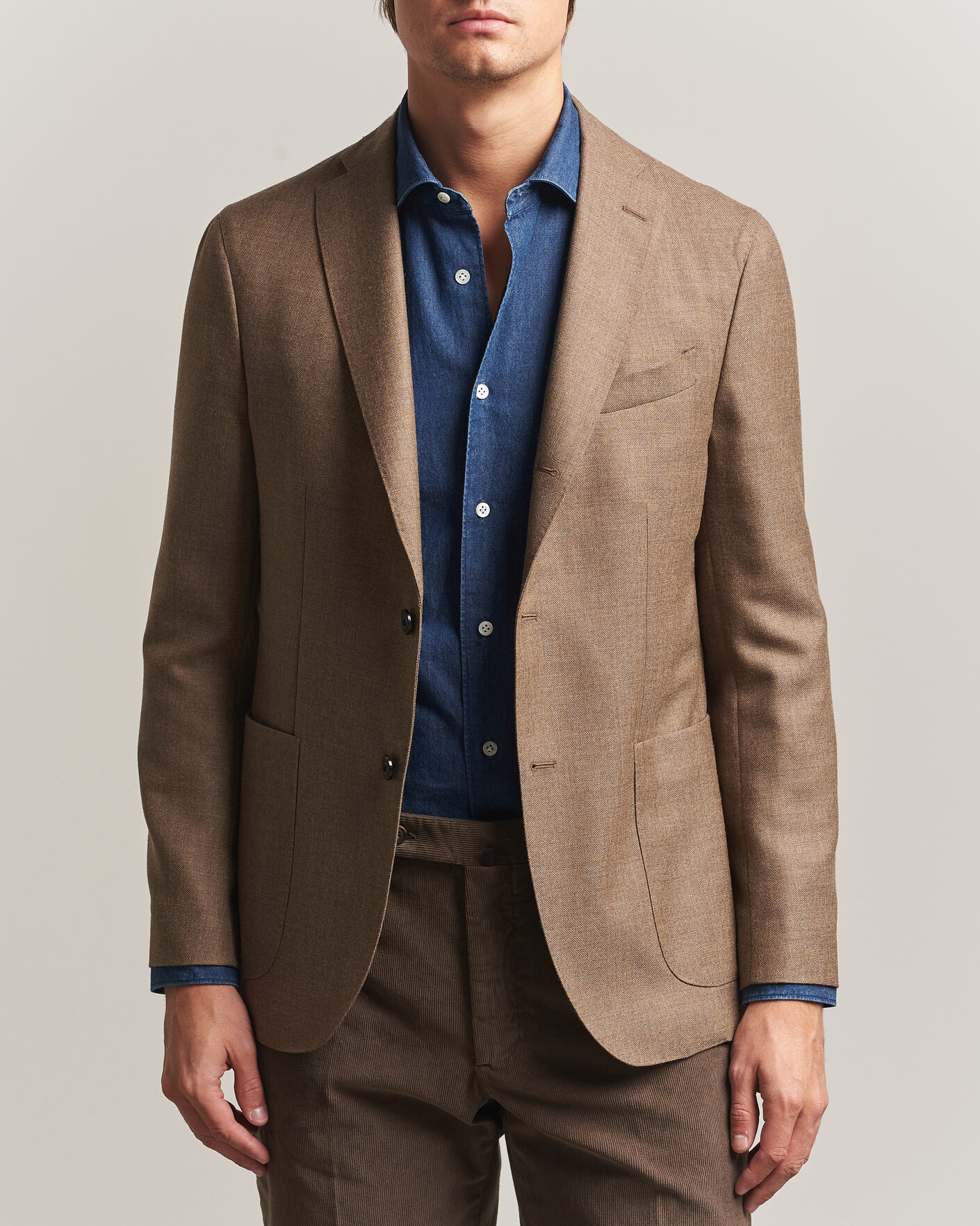 Men | Blazers | Boglioli | K Jacket Wool Hopsack Blazer Beige