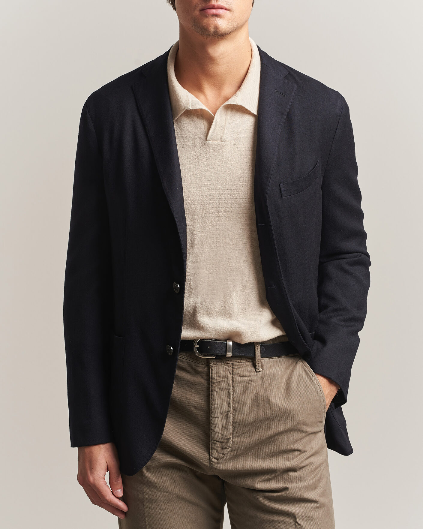 BOGLIOLI K.JACKET ダブル テーラードジャケット ネイビー XL Boglioli K Jacket Soft Touch Flannel Blazer Navy at CareOfCarl.com