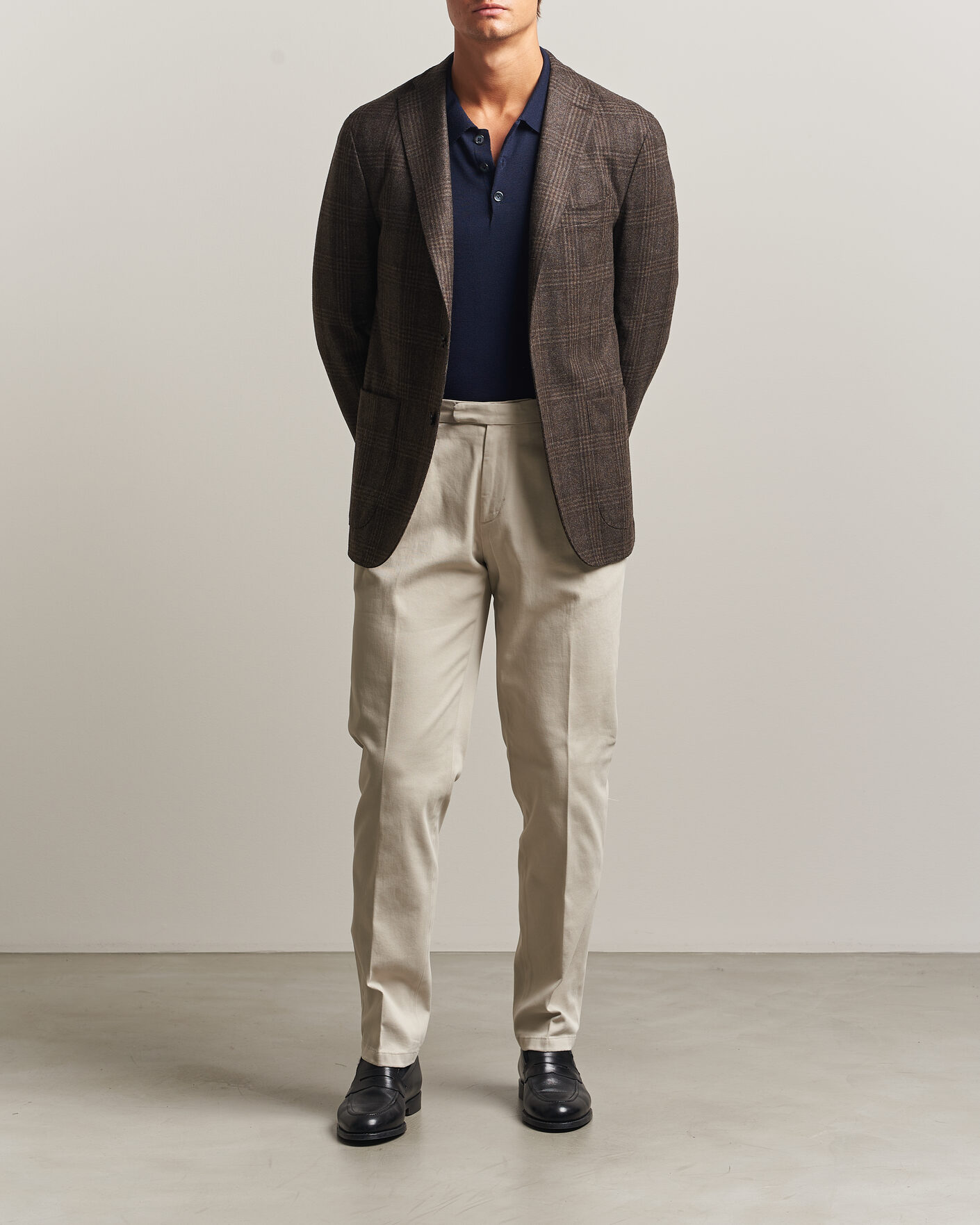 Men | Blazers | Boglioli | K Jacket Wool Check Blazer Dark Brown