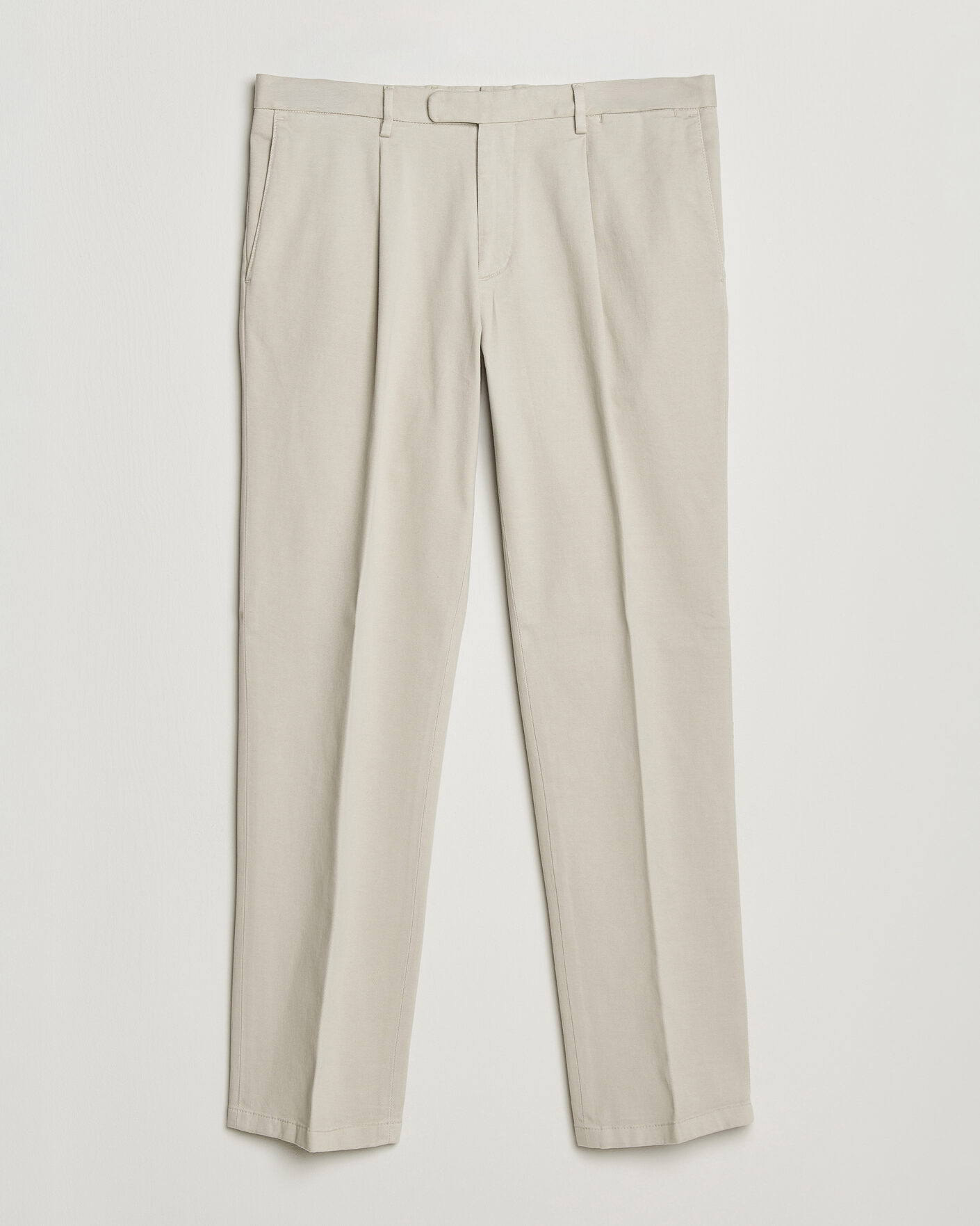 Men | Trousers | Boglioli | Pleated Cotton Twill Chinos Light Beige