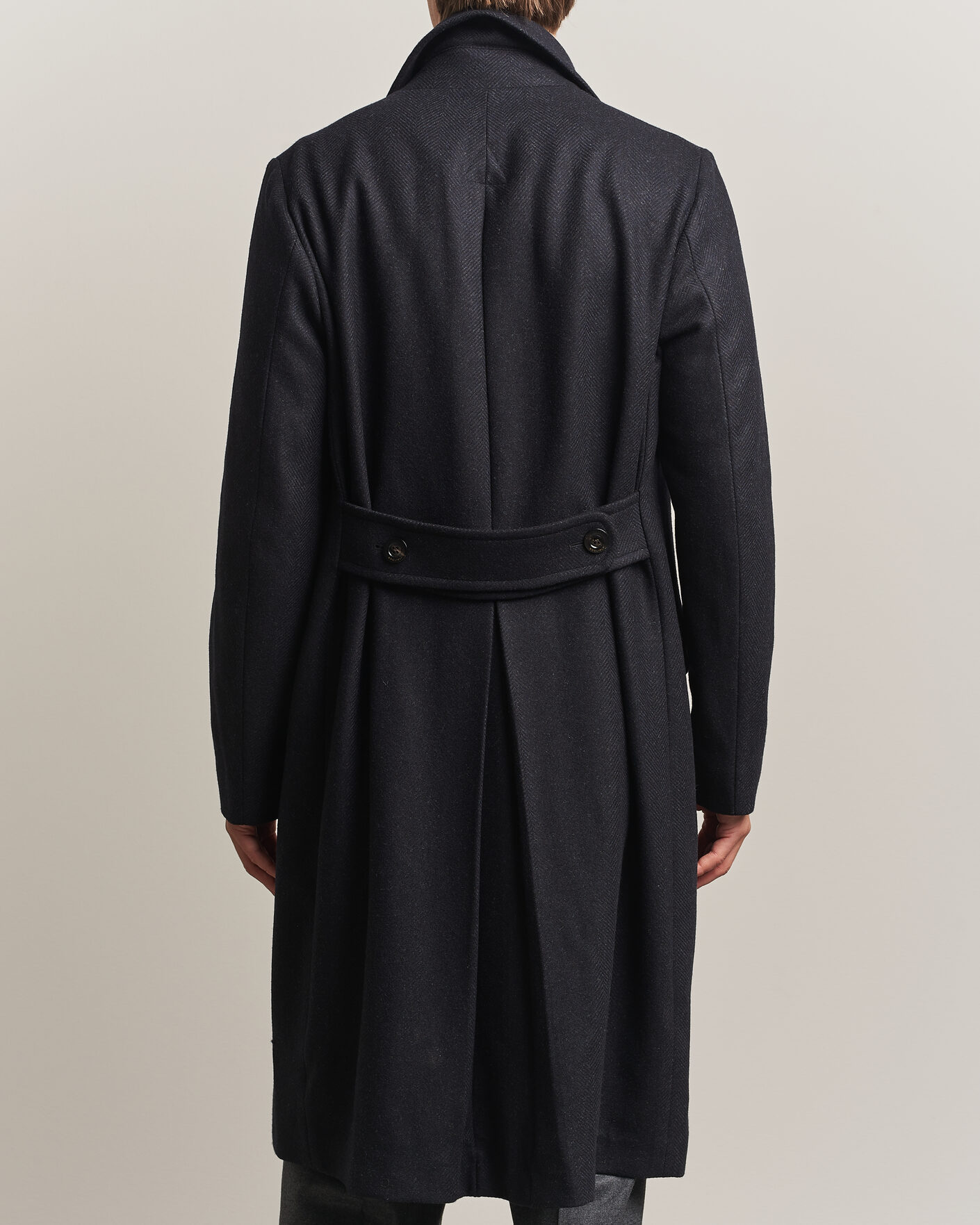 Men | Coats & Jackets | Boglioli | Double Breasted Wool Coat Navy