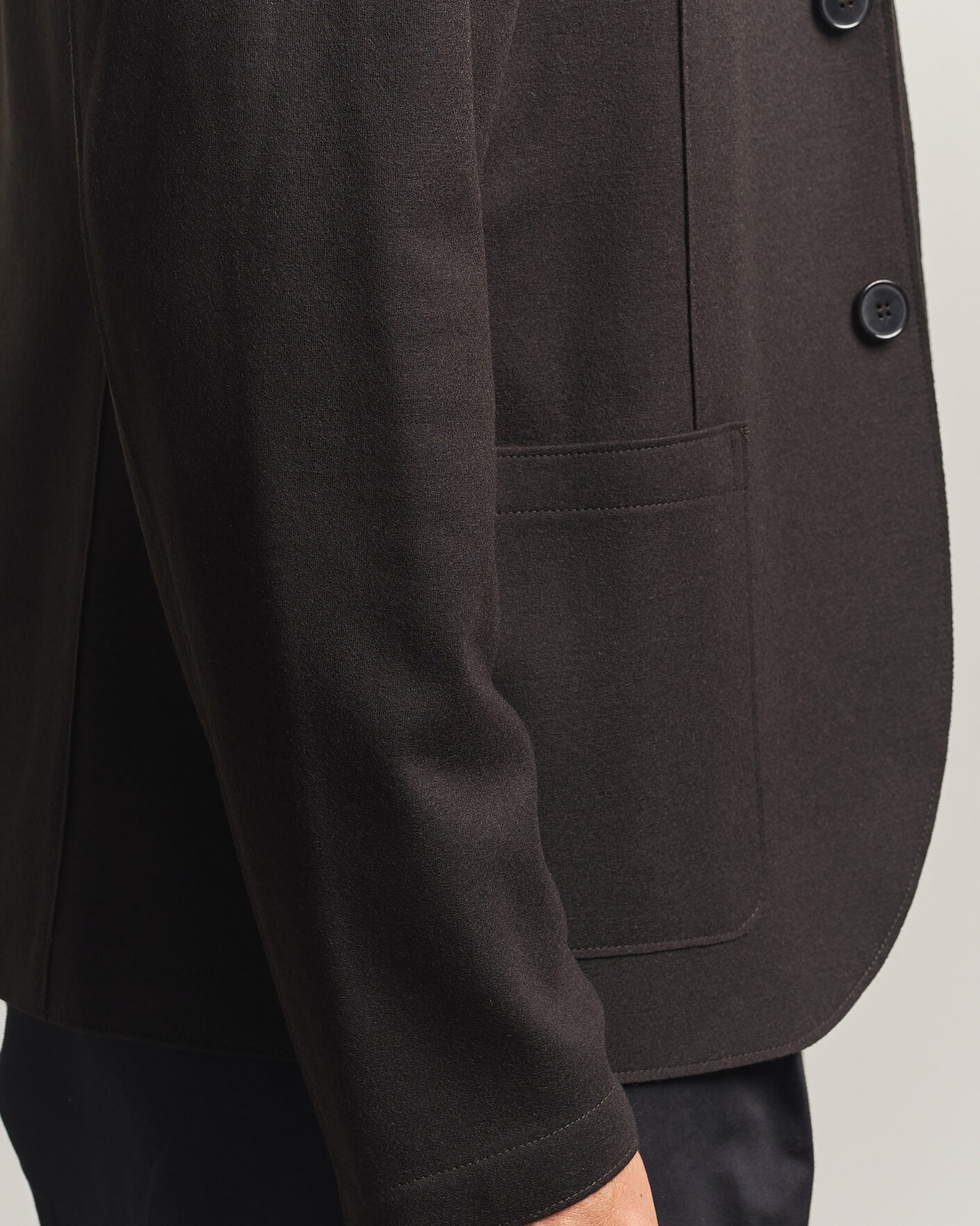 Men | Blazers | Harris Wharf London | Two Button Superfine Merino Blazer Brown