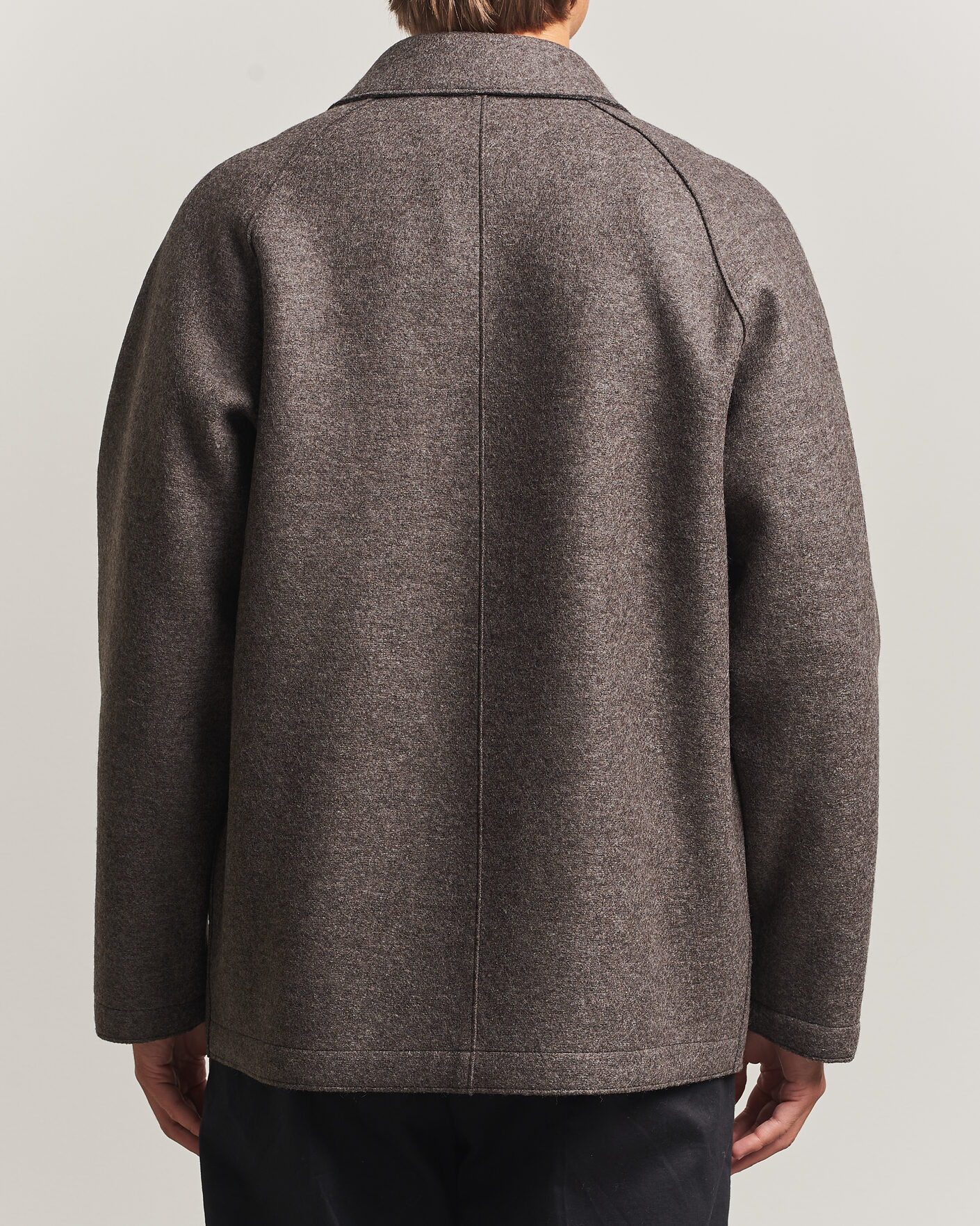 Harris Wharf London Country Wool Jacket Brown/Grey at CareOfCarl.com