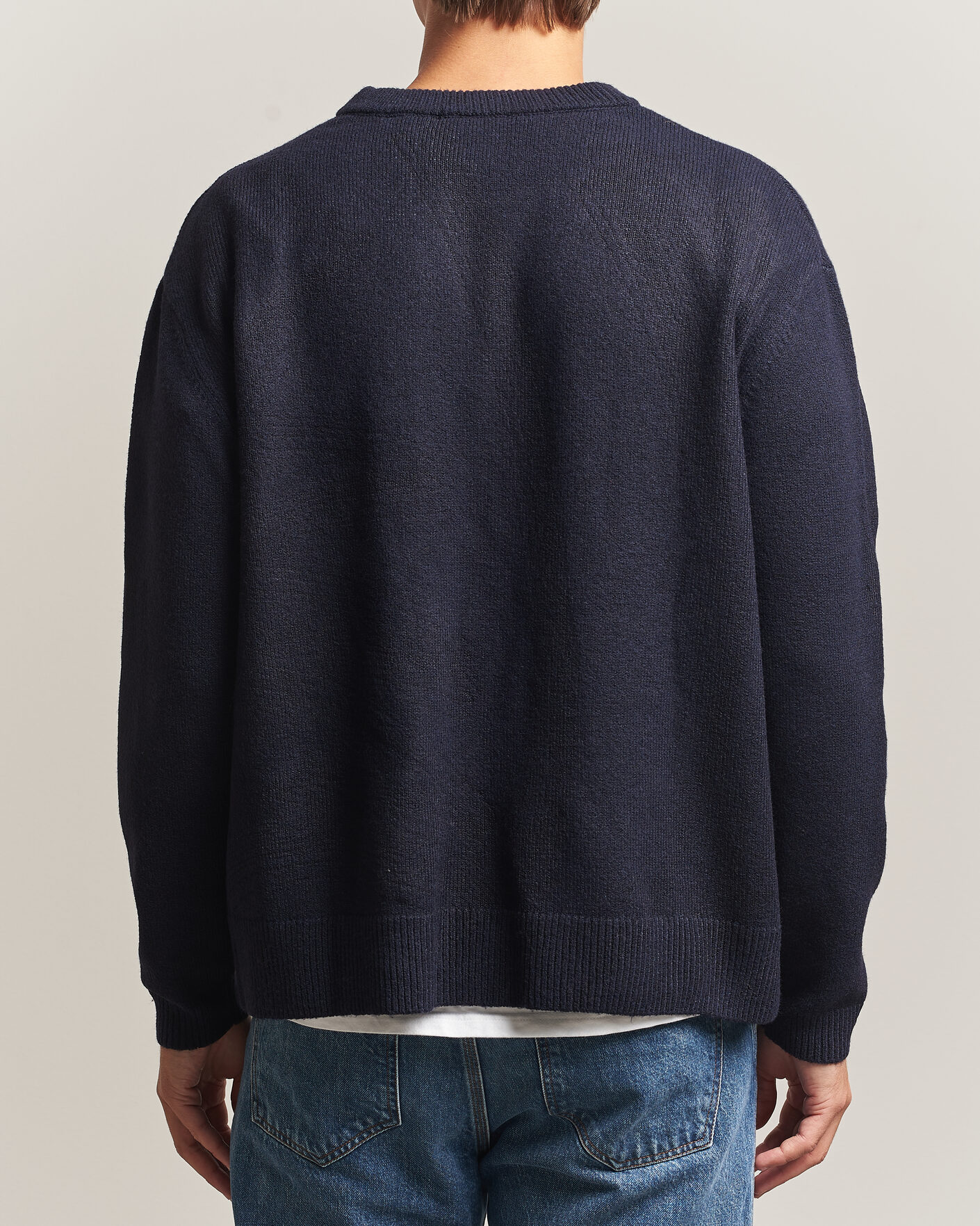 Men | Sweaters & Knitwear | KnowledgeCotton Apparel | Knitted Crewneck Night Sky
