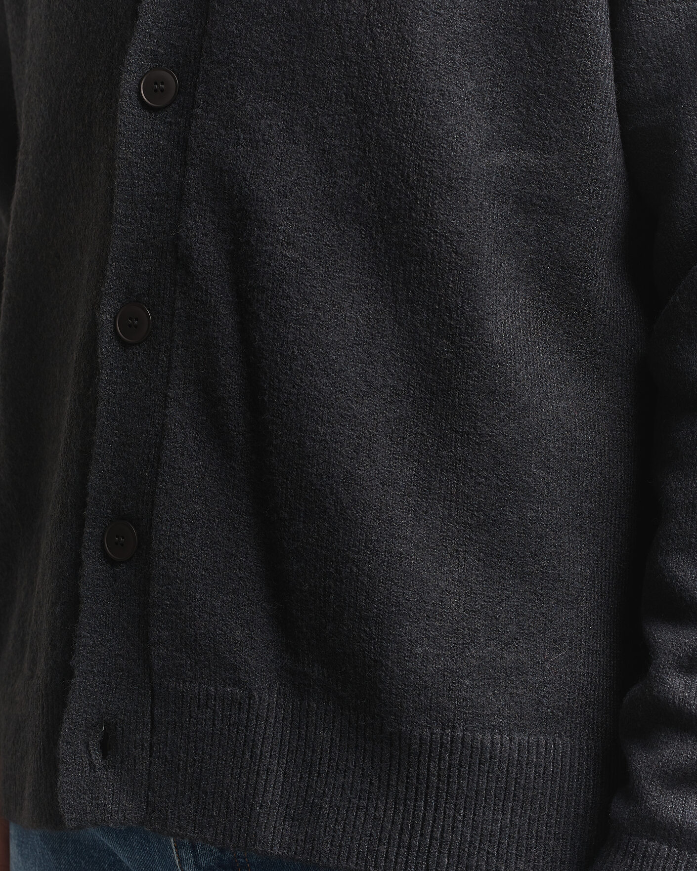 Men | Sweaters & Knitwear | KnowledgeCotton Apparel | Knitted Cardigan Black