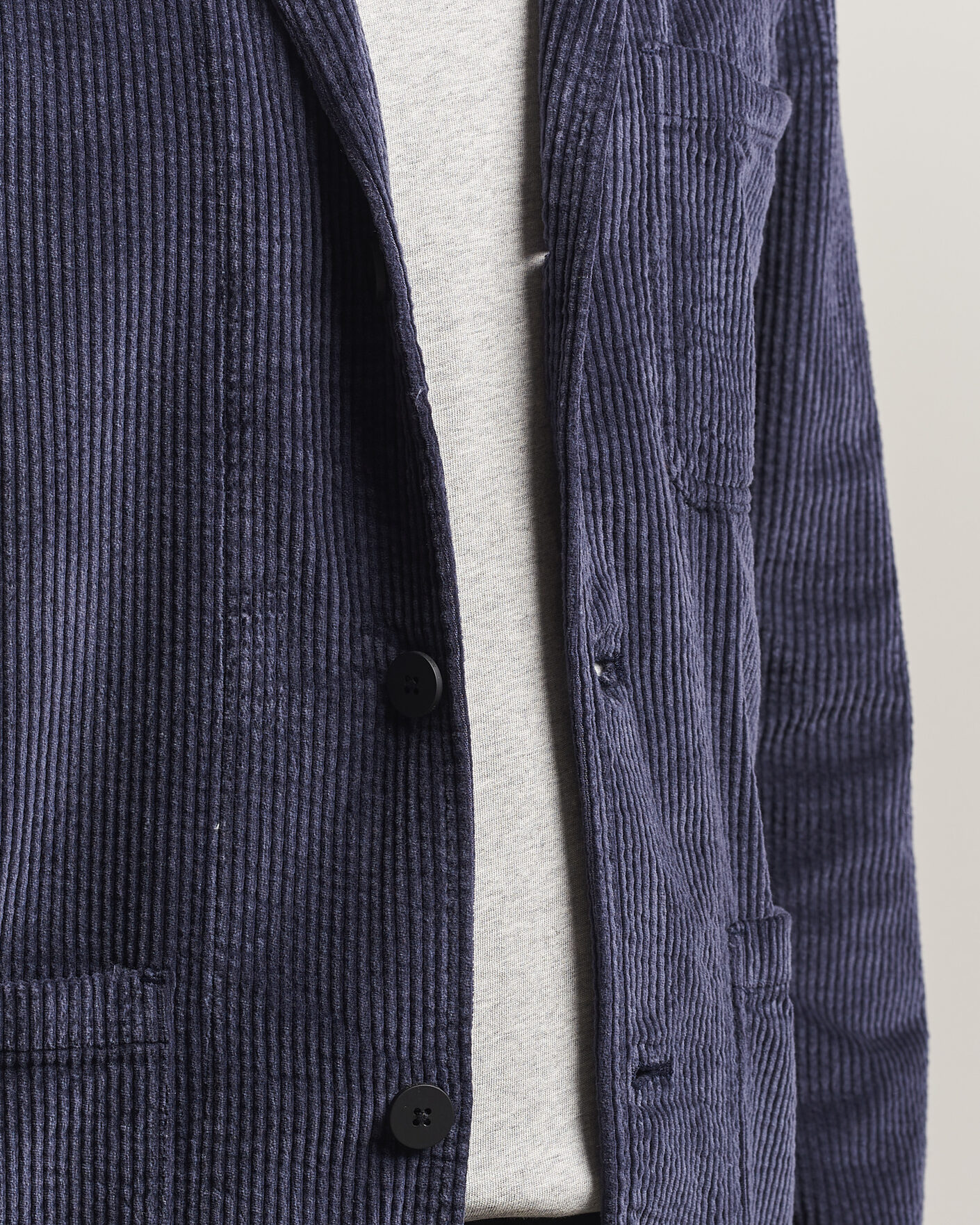 Men | Blazers | KnowledgeCotton Apparel | Cotton Corduroy Blazer Night Sky