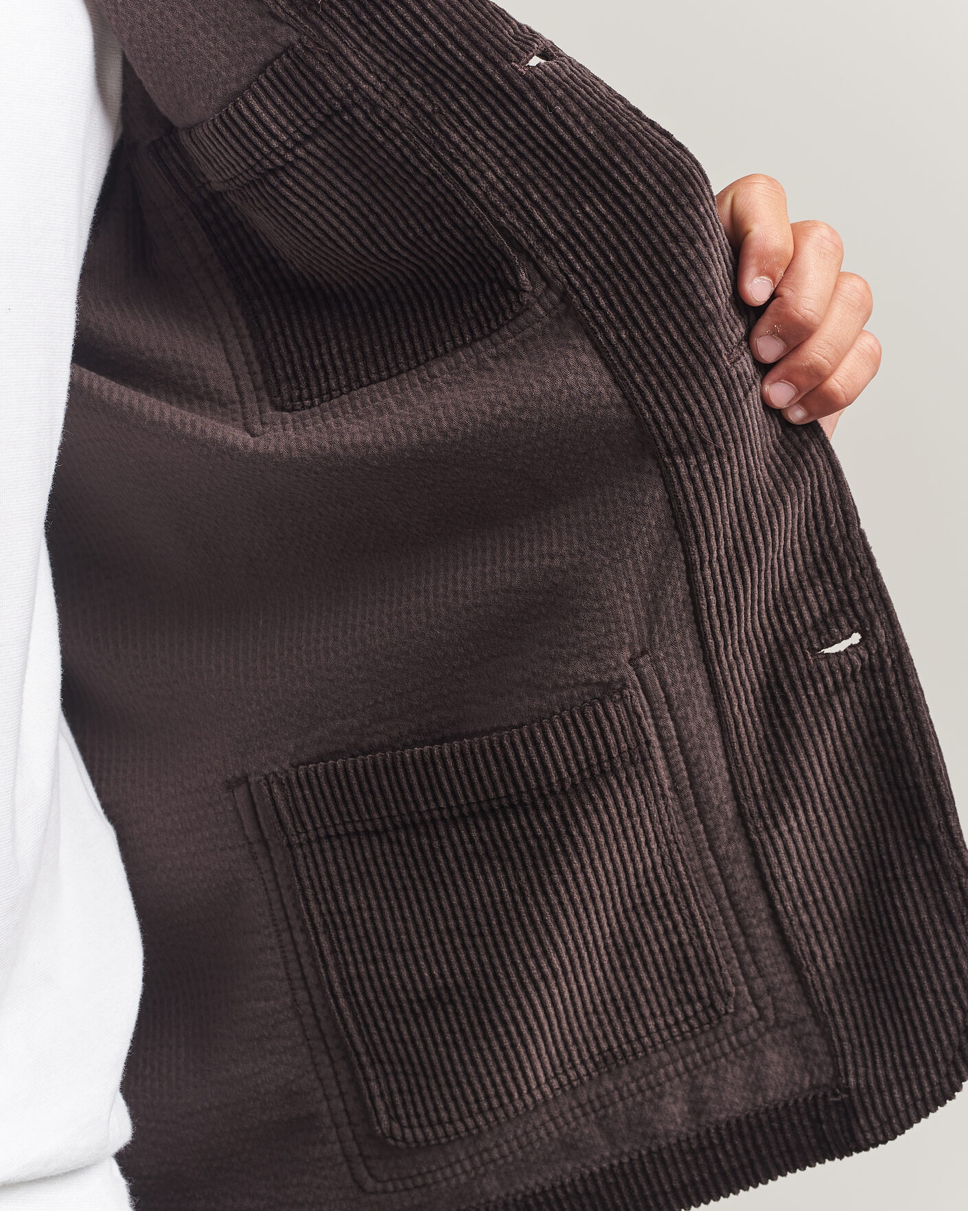 Men | Blazers | KnowledgeCotton Apparel | Cotton Corduroy Blazer Chocolate