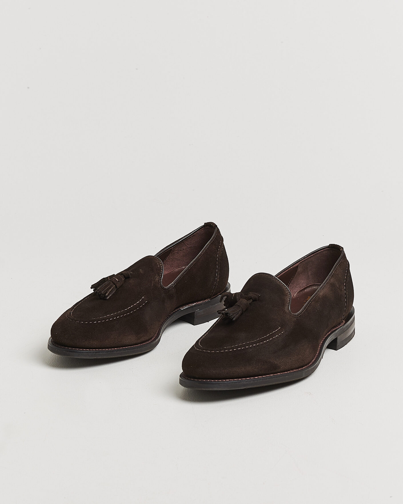 Men | Loafers | Loake 1880 | Brunel Suede Tassel Loafer Dark Brown