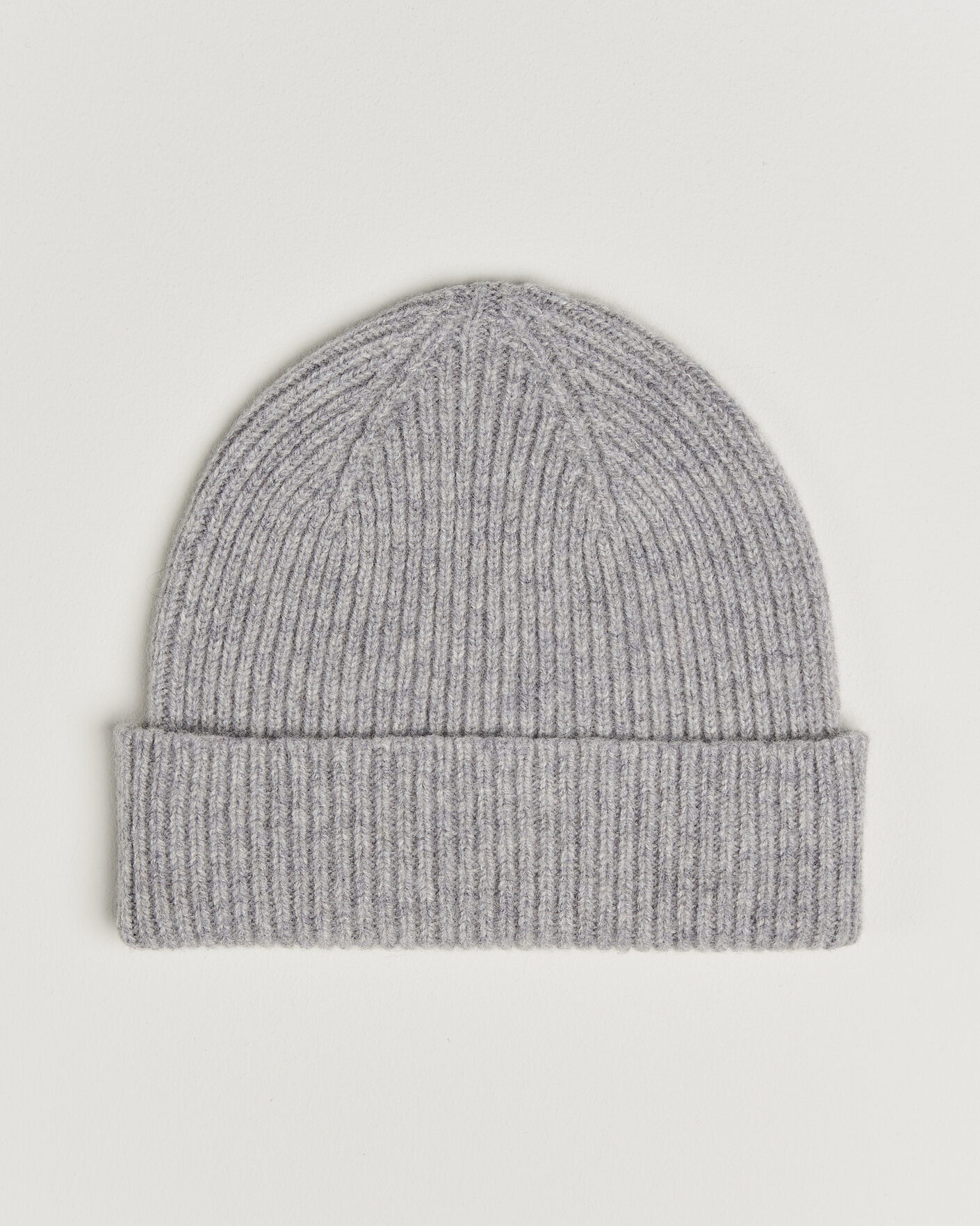 Men | Beanies | Robert Mackie | Clyde Lambswool Beanie Light Grey