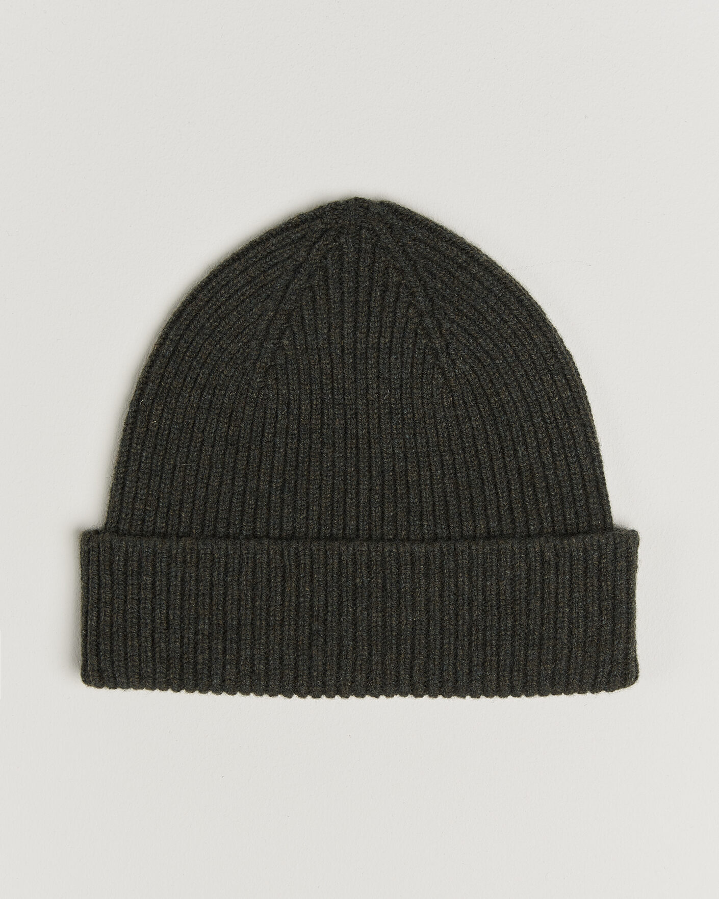 Men | Beanies | Robert Mackie | Clyde Lambswool Beanie Seaweed Green