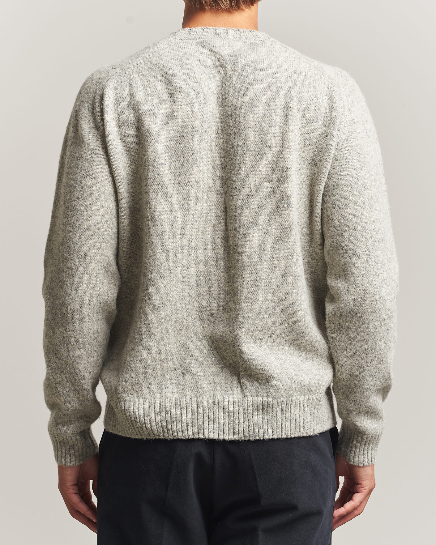Men | Sweaters & Knitwear | Morgano | Brushed Wool Crewneck Grey