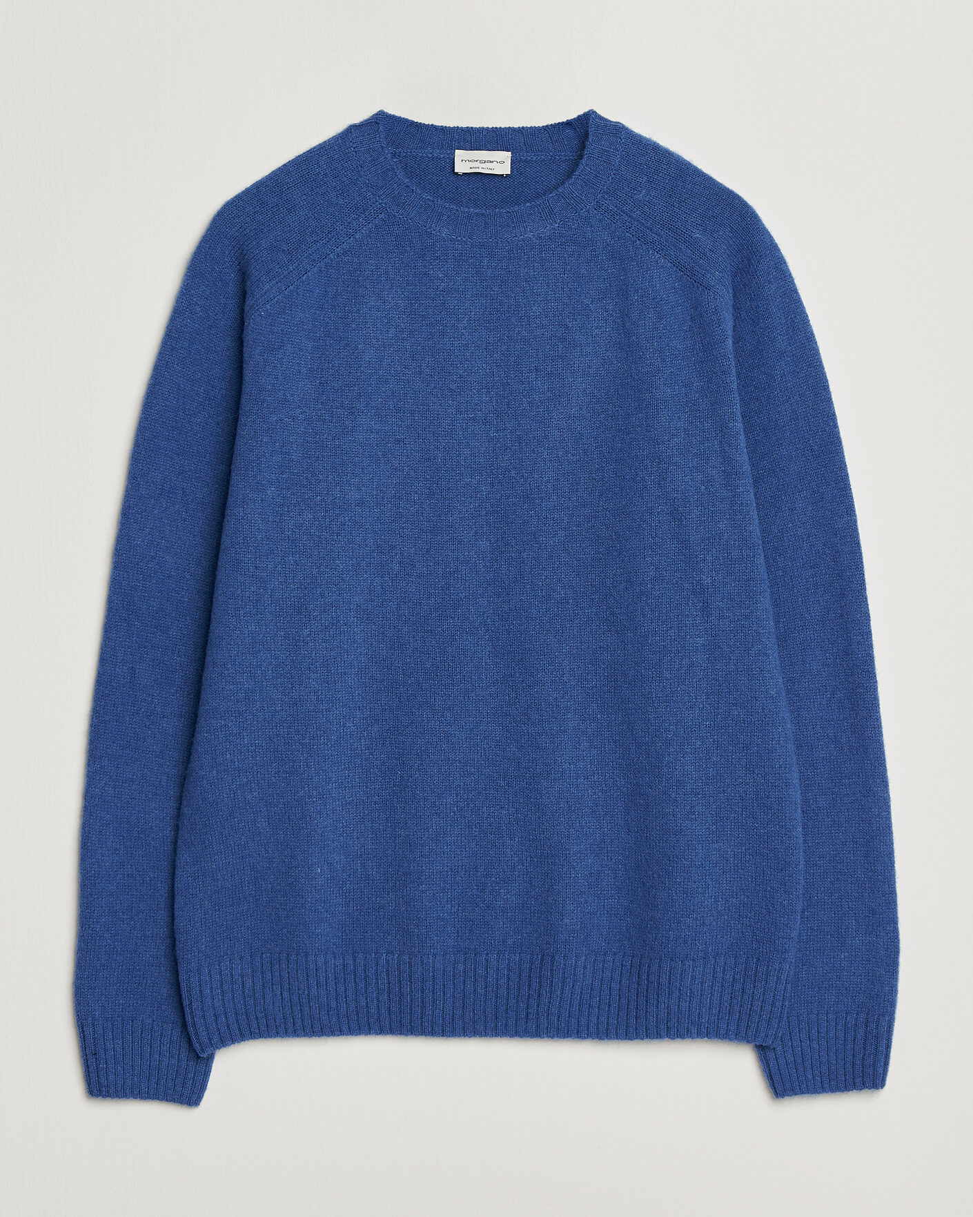 Men | Sweaters & Knitwear | Morgano | Brushed Wool Crewneck High Blue