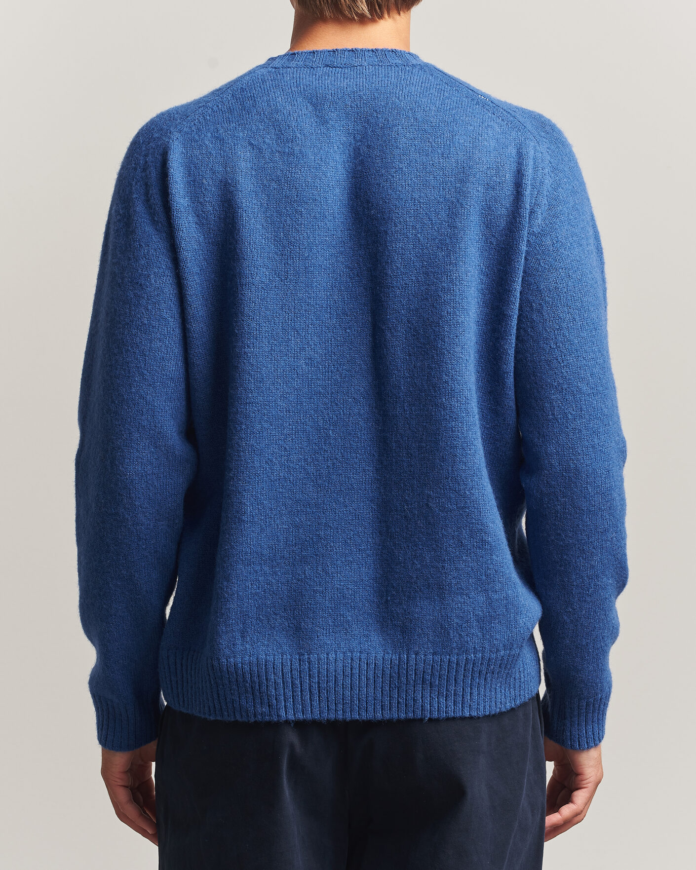 Men | Sweaters & Knitwear | Morgano | Brushed Wool Crewneck High Blue