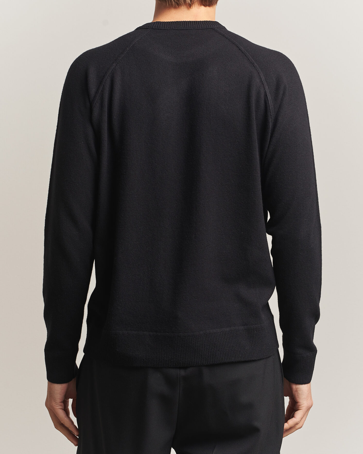Men | Sweaters & Knitwear | Morgano | Wool/Cashmere Raglan Crew Black