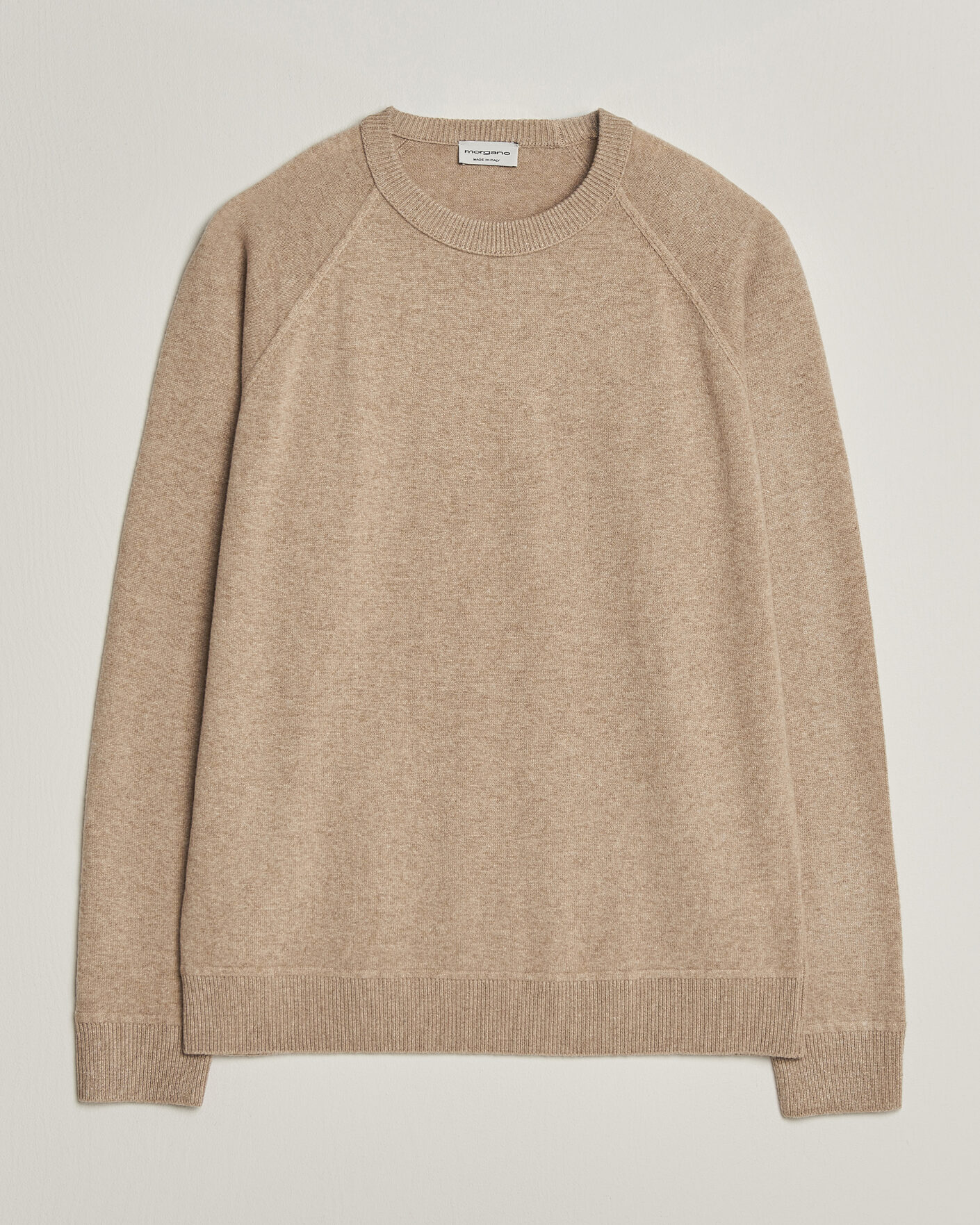 Men | Sweaters & Knitwear | Morgano | Wool/Cashmere Raglan Crew Beige