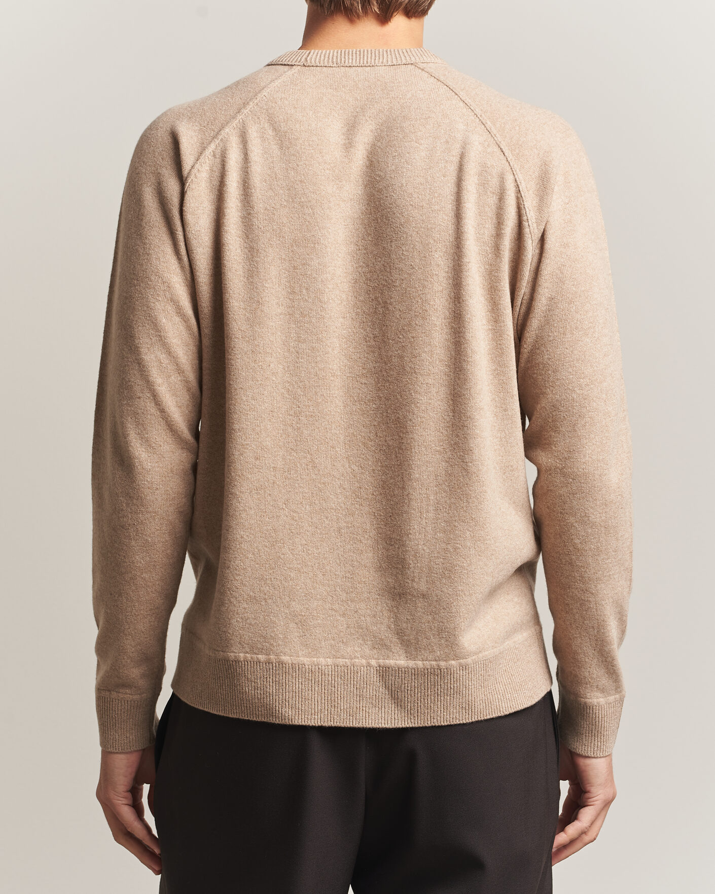 Men | Sweaters & Knitwear | Morgano | Wool/Cashmere Raglan Crew Beige