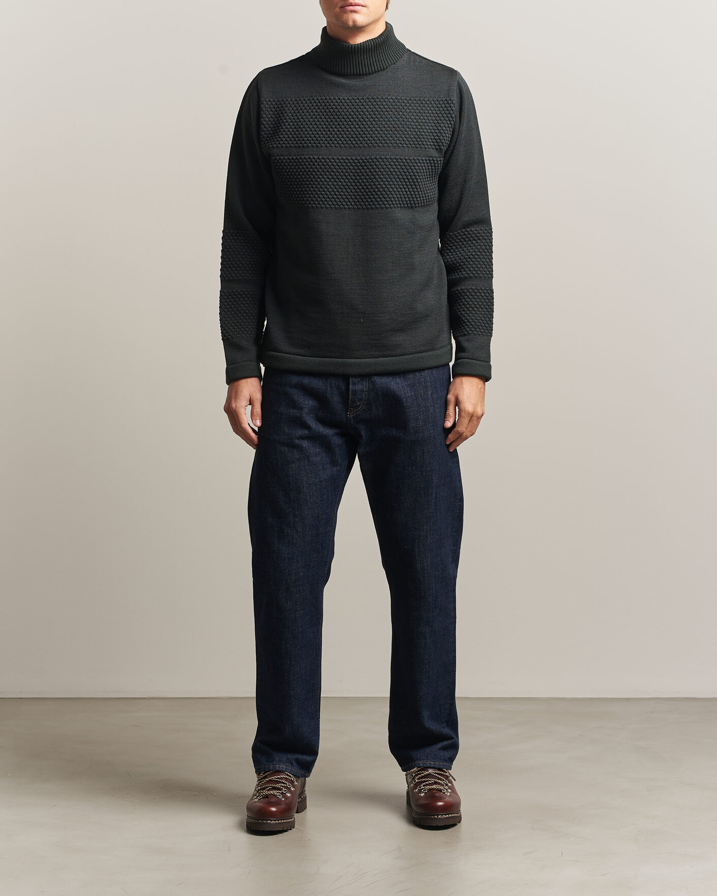 S.N.S. Herning Fisherman High Neck Terrain Green at CareOfCarl.com