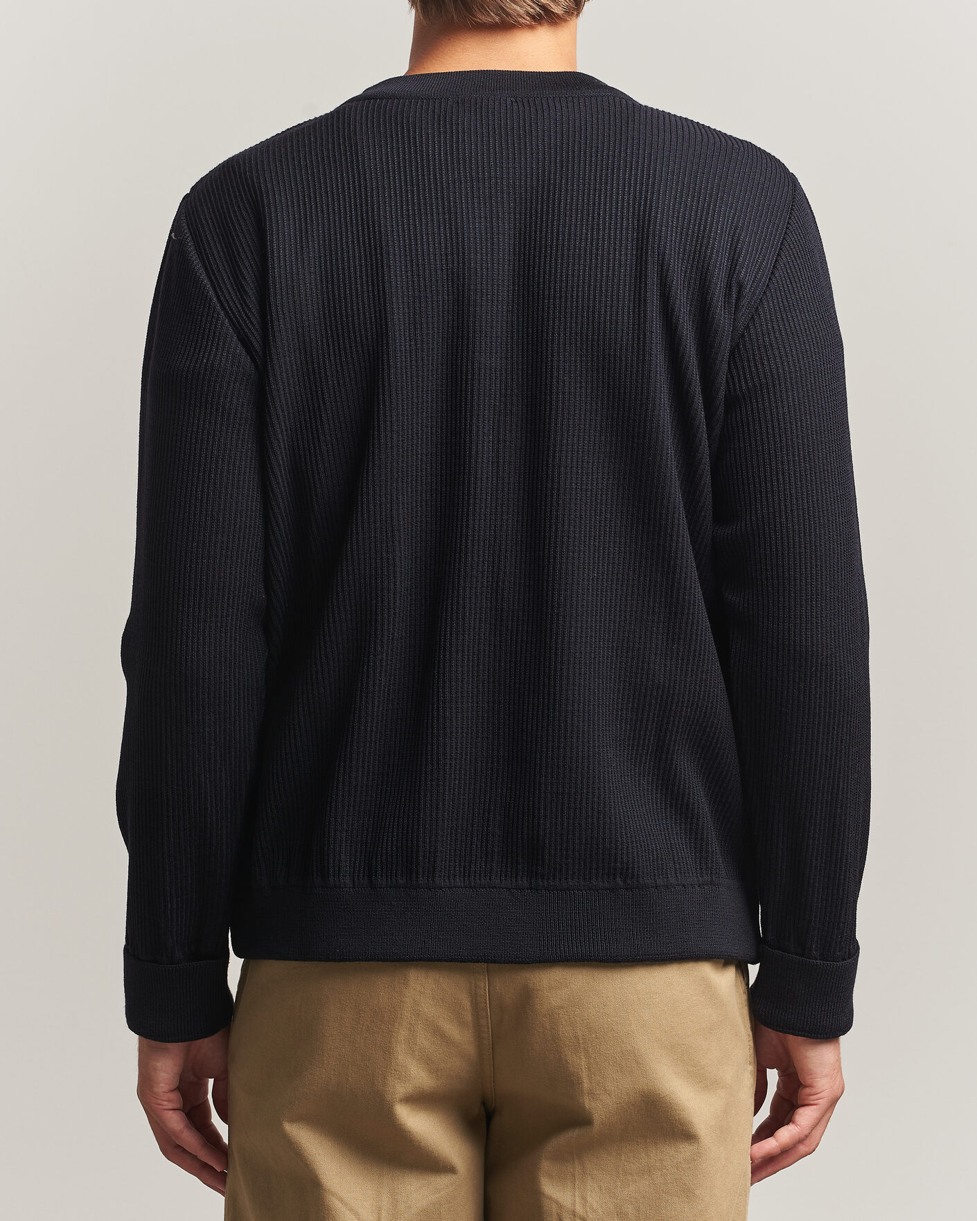 Men | Sweaters & Knitwear | S.N.S. Herning | Stamina Rib Henley Navy Blue