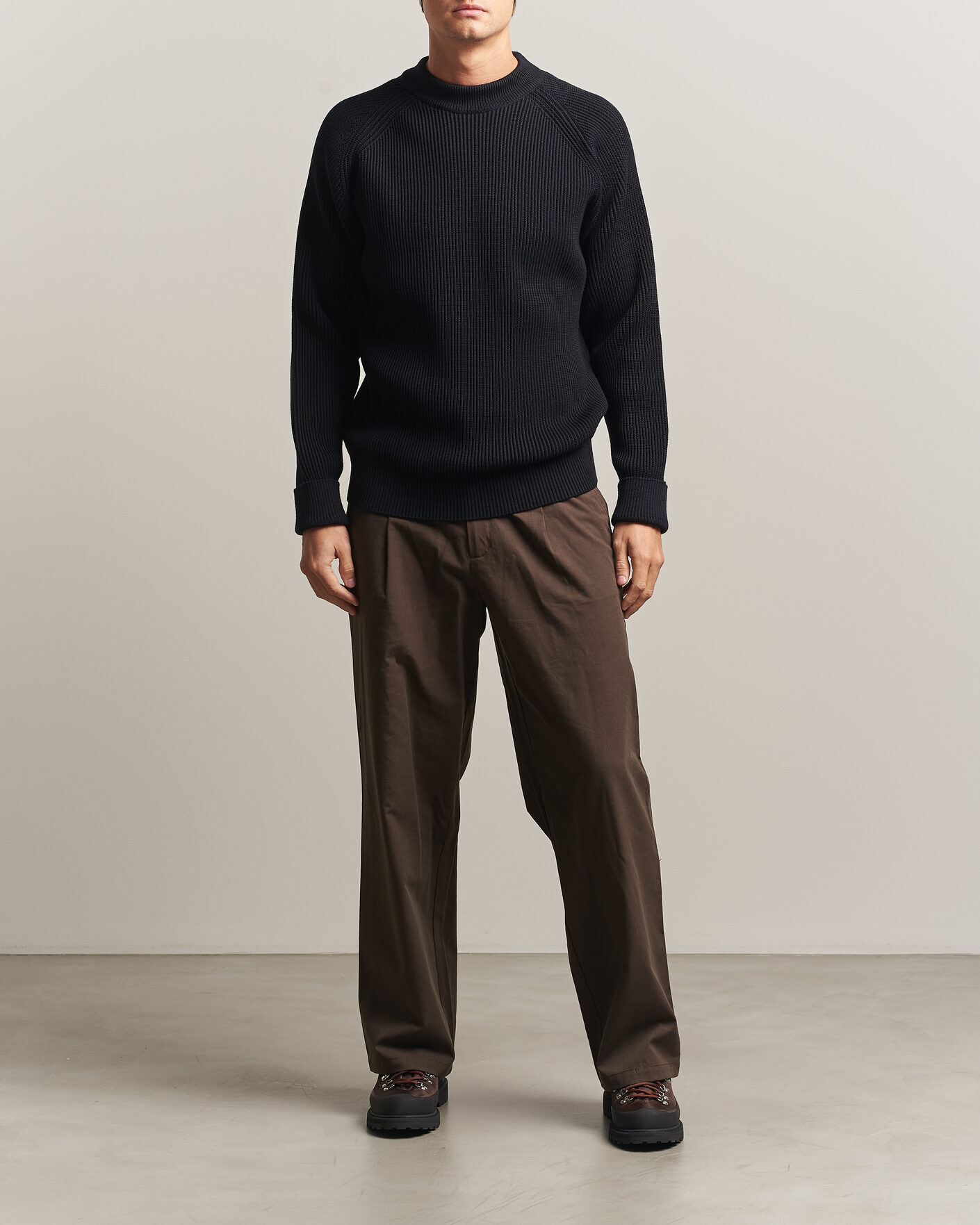 Men | Sweaters & Knitwear | S.N.S. Herning | Render Mock Neck Navy Blue