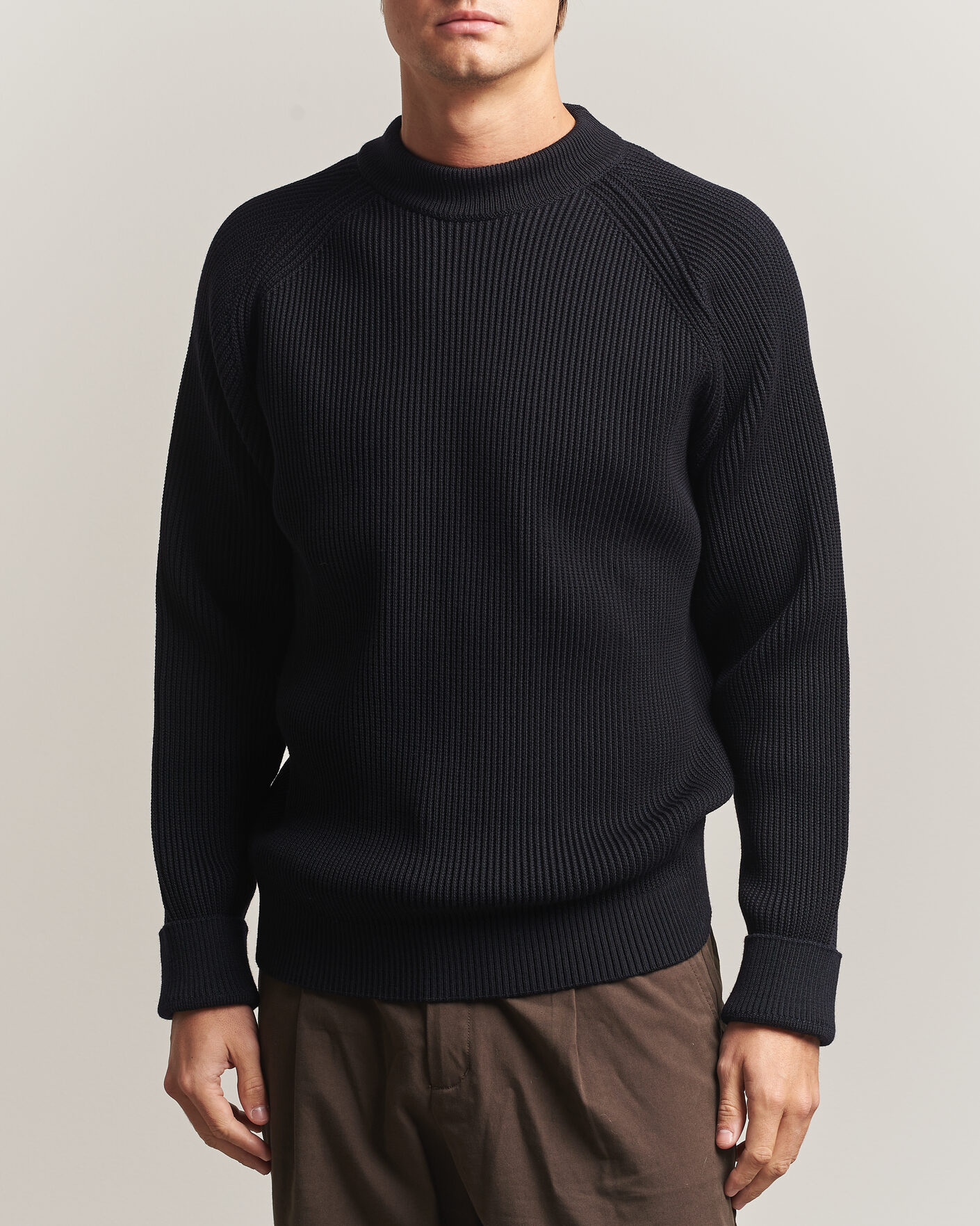 Men | Sweaters & Knitwear | S.N.S. Herning | Render Mock Neck Navy Blue